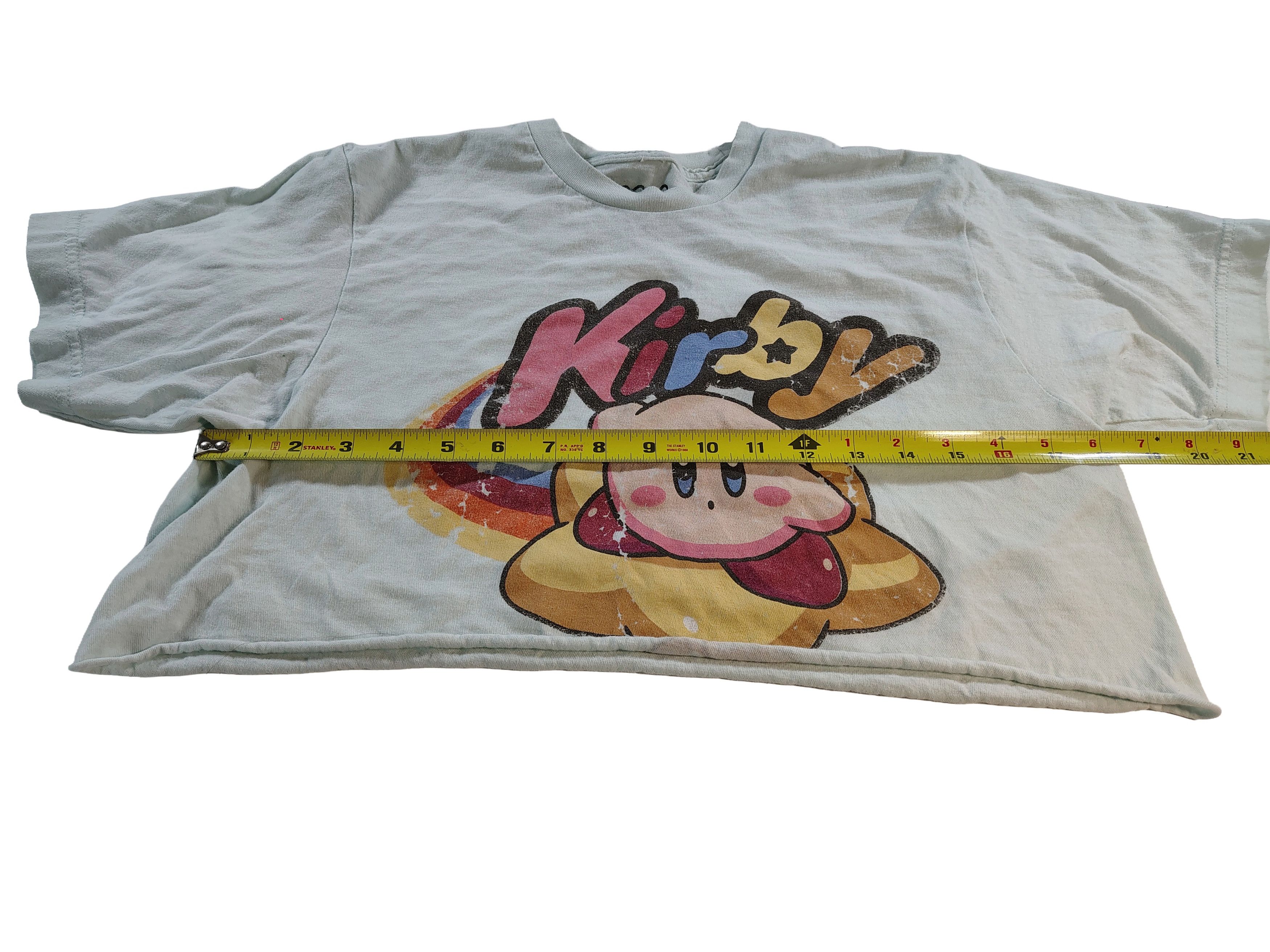Nintendo Women's Medium Light Blue Kirby Crop Top Size M / US 6-8 / IT 42-44 - 4 Thumbnail