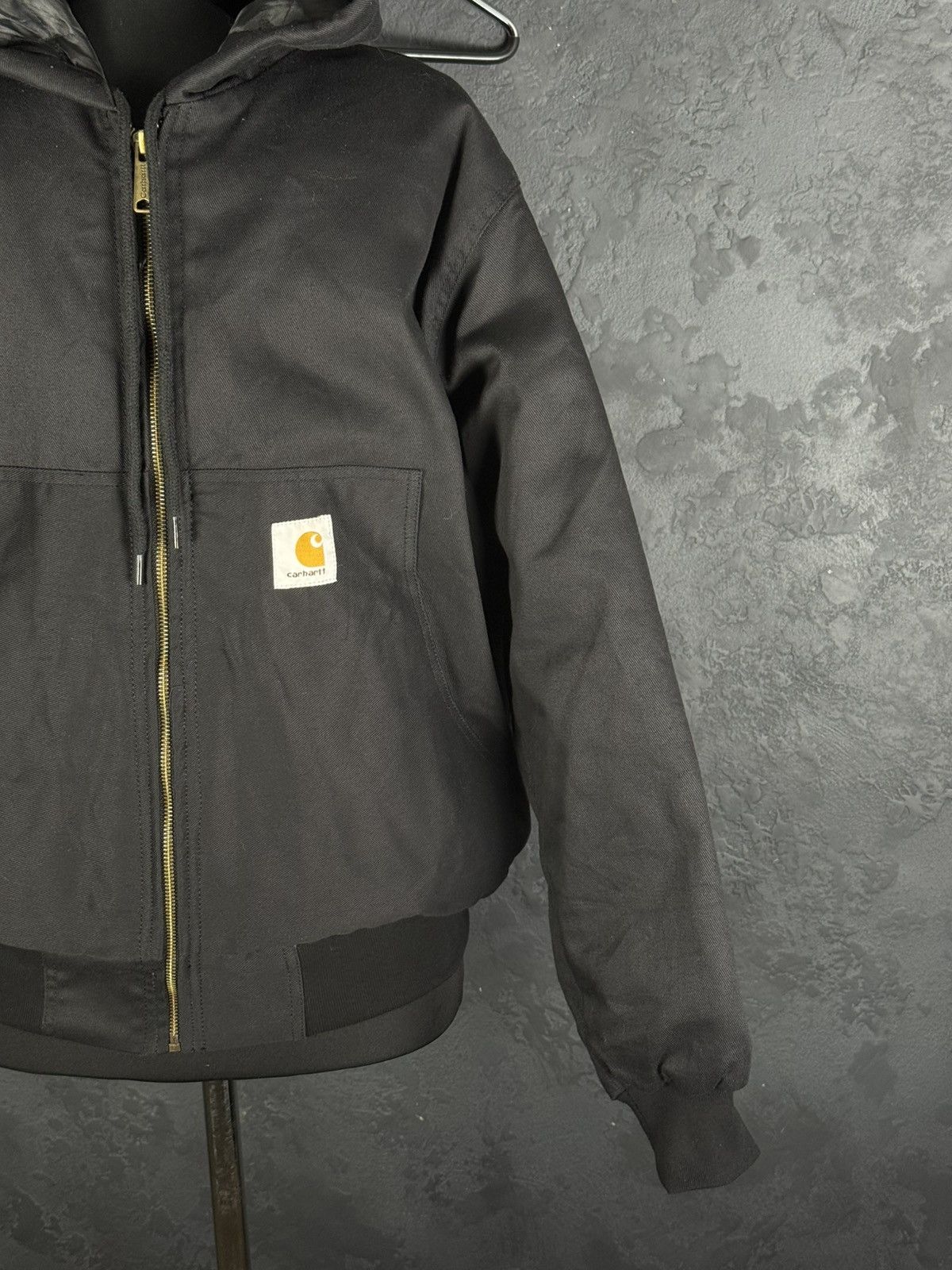 Carhartt CARHARTT Black Quilted Hooded Jacket Size Large MADE IN USA Size US L / EU 52-54 / 3 - 6 Thumbnail