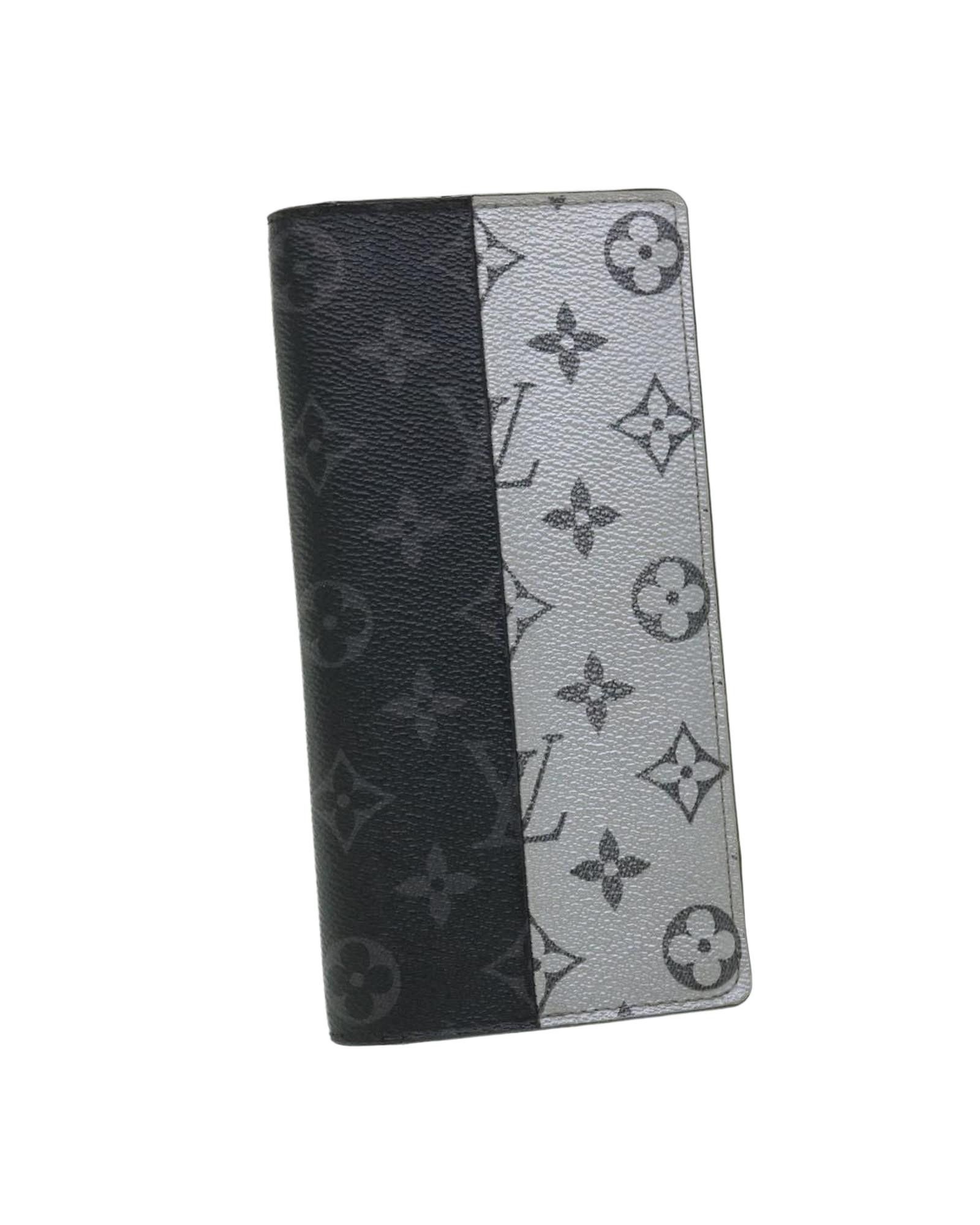 image of Louis Vuitton Monogram Eclipse Canvas Long Wallet in Grey, Women's