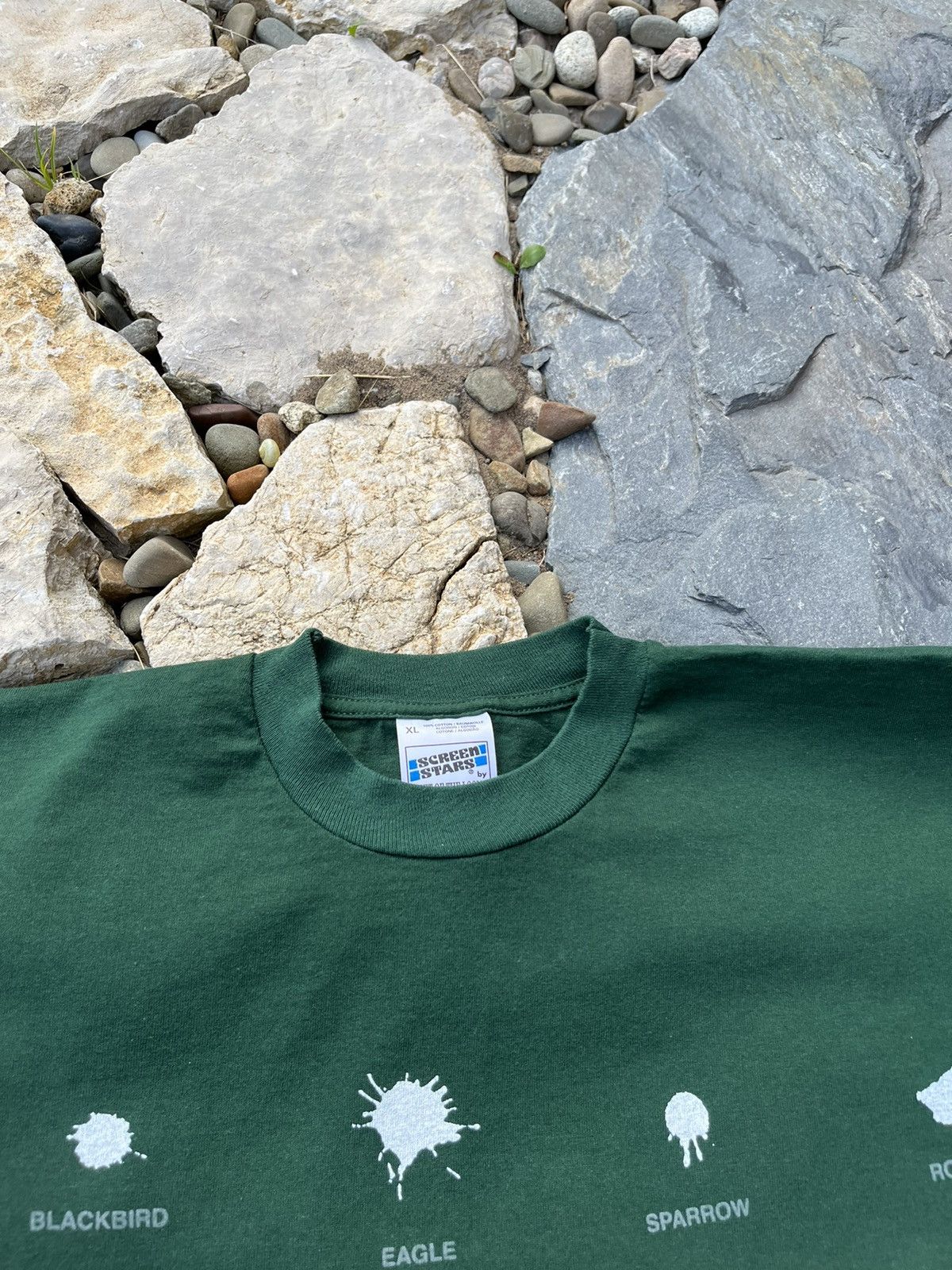 Vintage Vintage fotl screen stars bird poop shit identification tee Size US XL / EU 56 / 4 - 10 Thumbnail