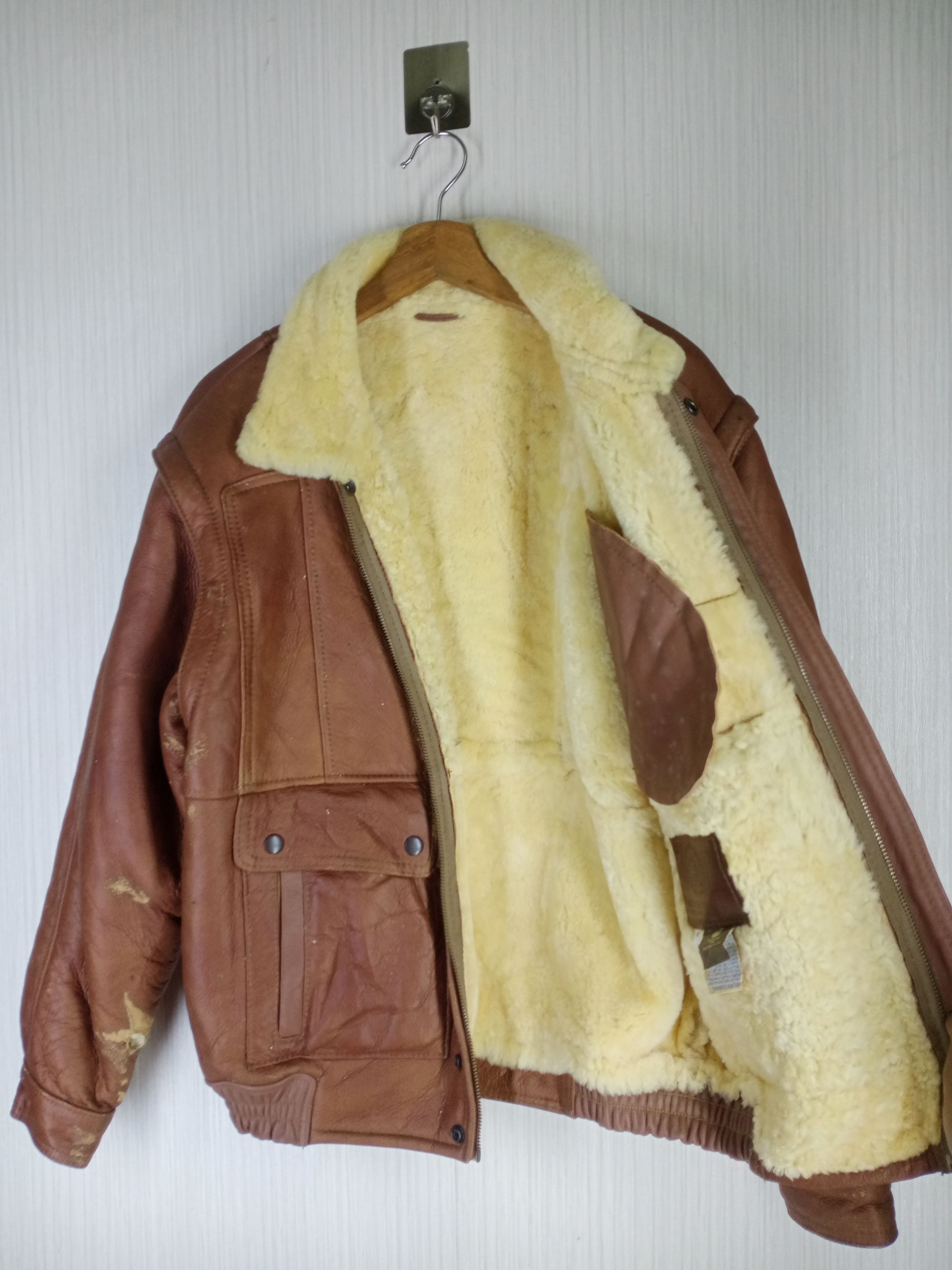 Canterbury of New Zealand Rare Vintage B-3 Canterbury Sheepskin Leather Fur Jacket Size US M / EU 48-50 / 2 - 6 Thumbnail