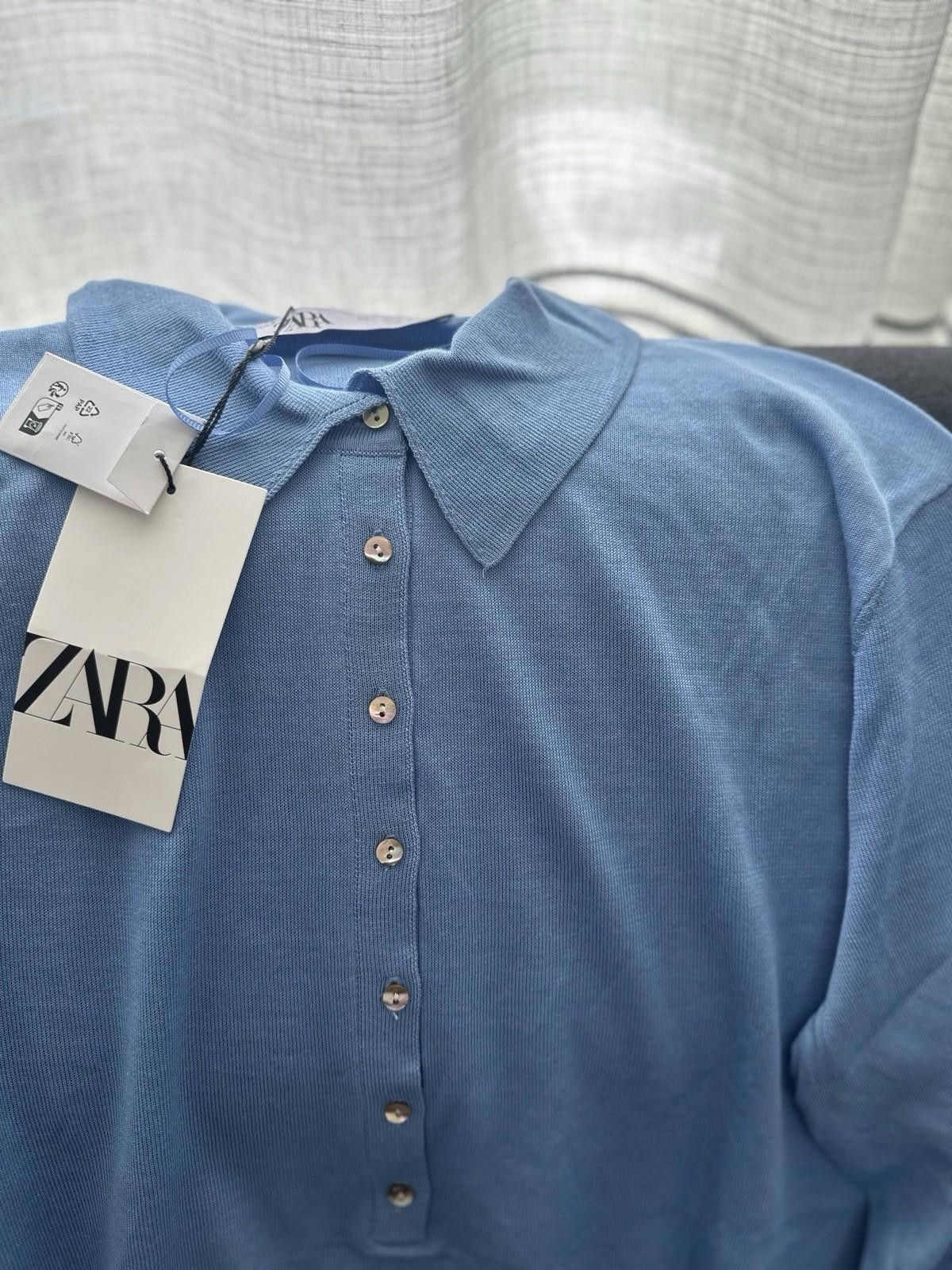 Zara ZARA blue lightweight jumper Size L / US 10 / IT 46 - 3 Thumbnail