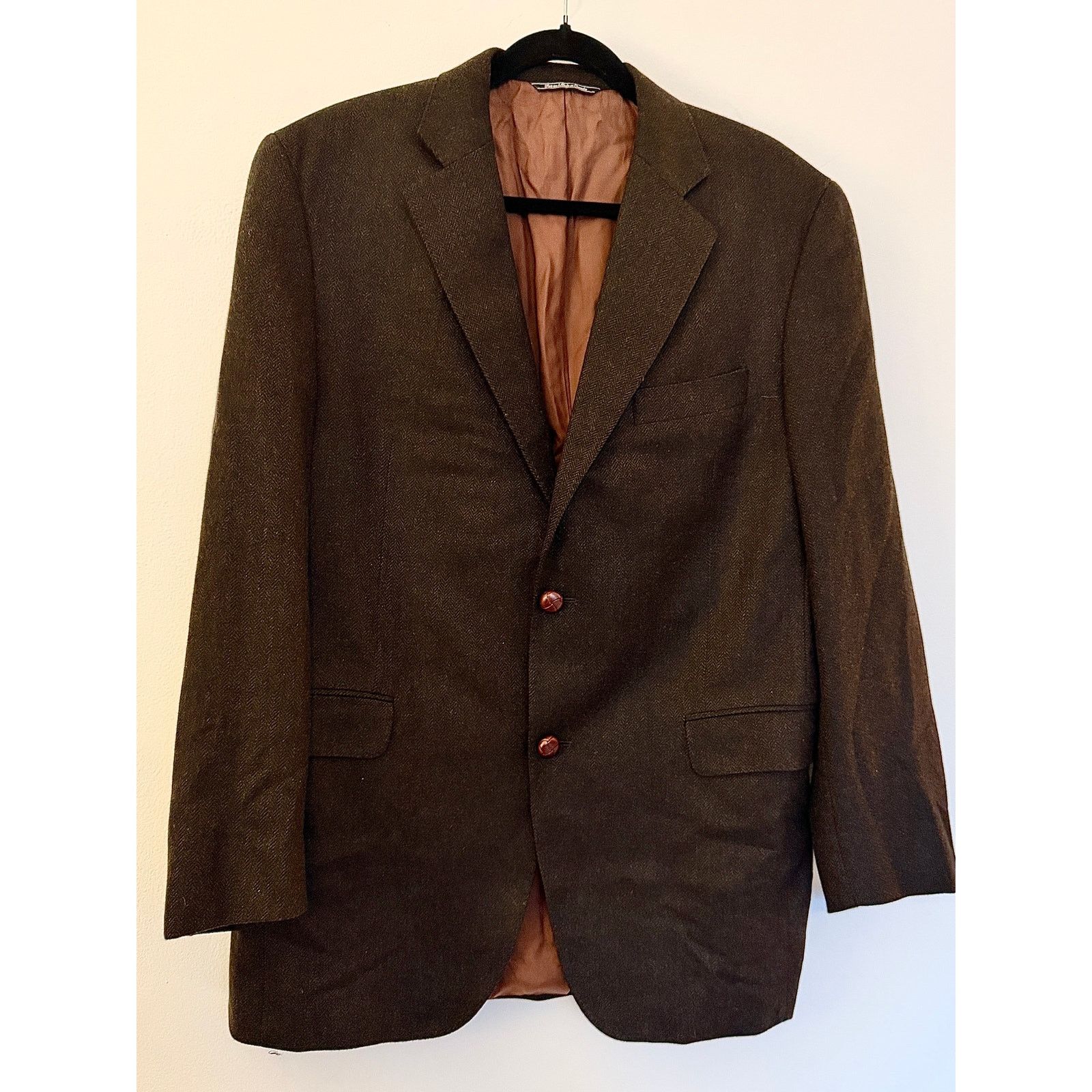 Other Carroll & Co Brown Wool-Cashmere Blend Blazer Size 40R - 1 Thumbnail