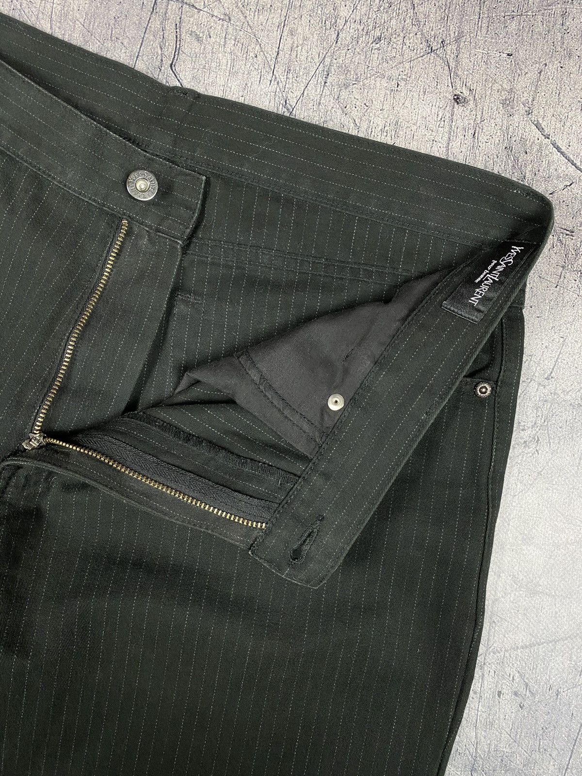 パンツ 90s yves saint laurent stripe slacks Vintage 90s Yves Saint Laurent Striped Pants