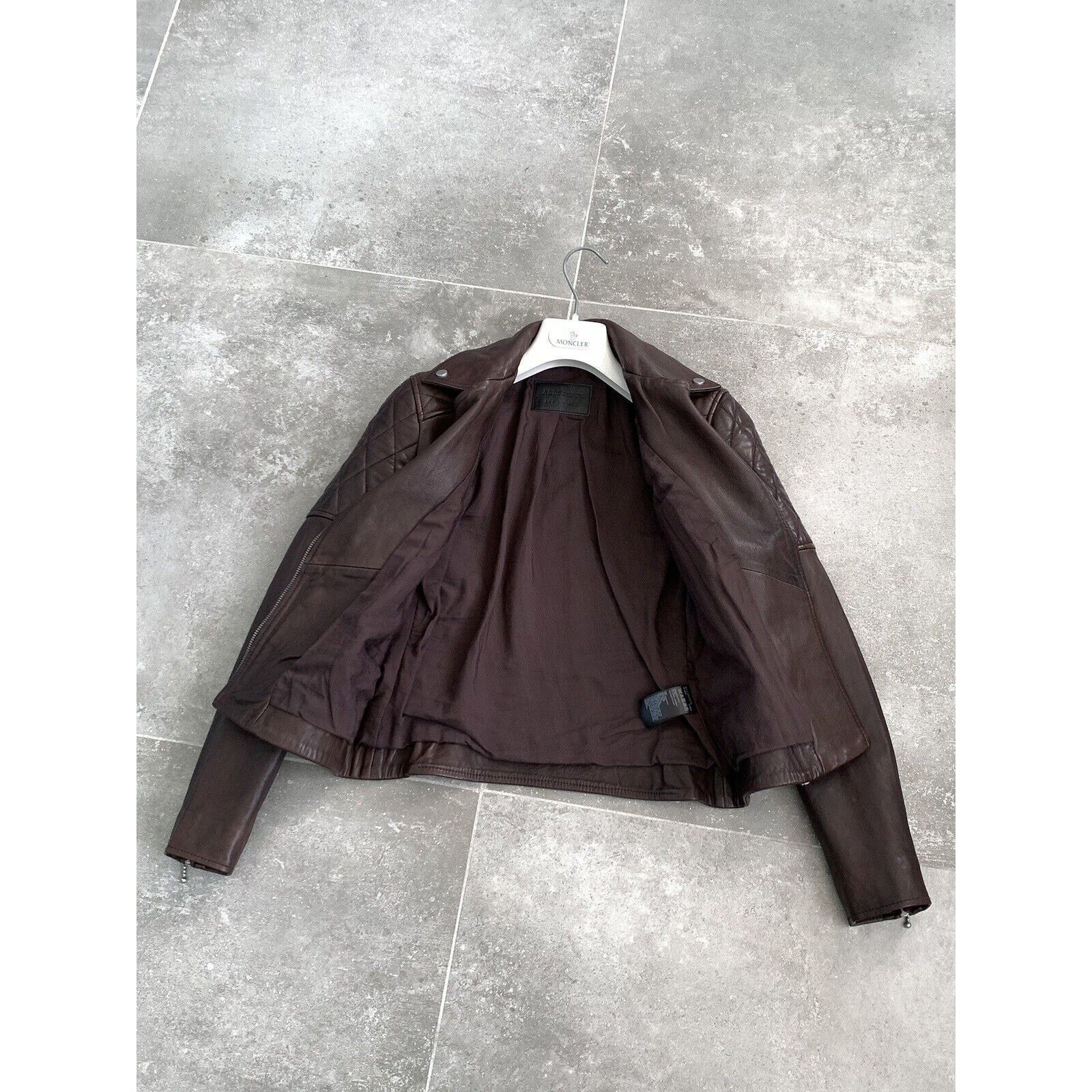 Allsaints Women ALL SAINTS Armstead Leather Biker Jacket XXS UK 4 US 0 Size XXS / US 00 / IT 34 - 19 Thumbnail