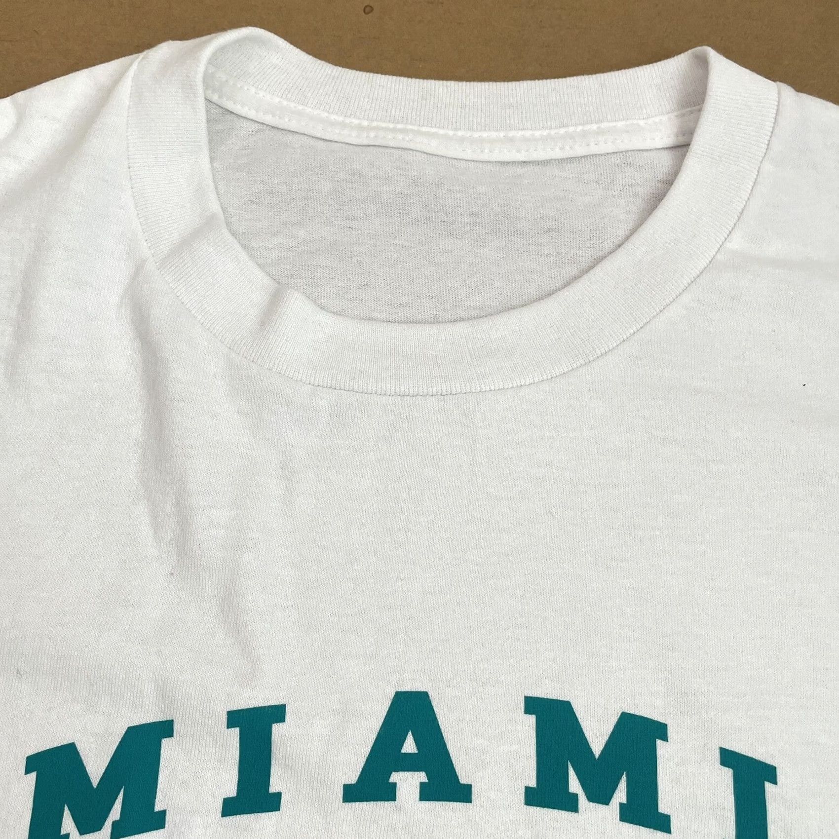 Altea UNKNWN Shirt Adult XL White Teal LeBron Miami Basketball Mens Spellout Short Sleeve Size US XL / EU 56 / 4 - 4 Thumbnail