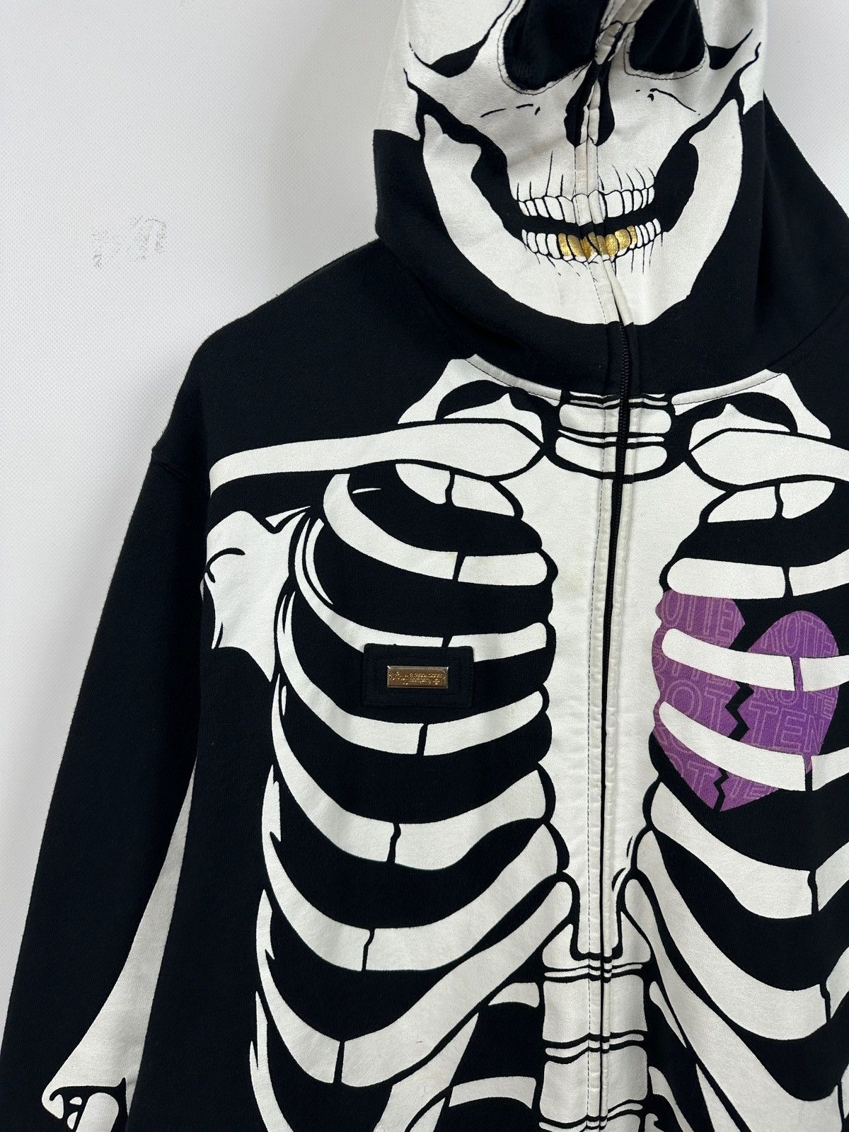 LRG 2006 Vintage LRG Dead Serious Skeleton Hoodie Size US XL / EU 56 / 4 - 6 Thumbnail