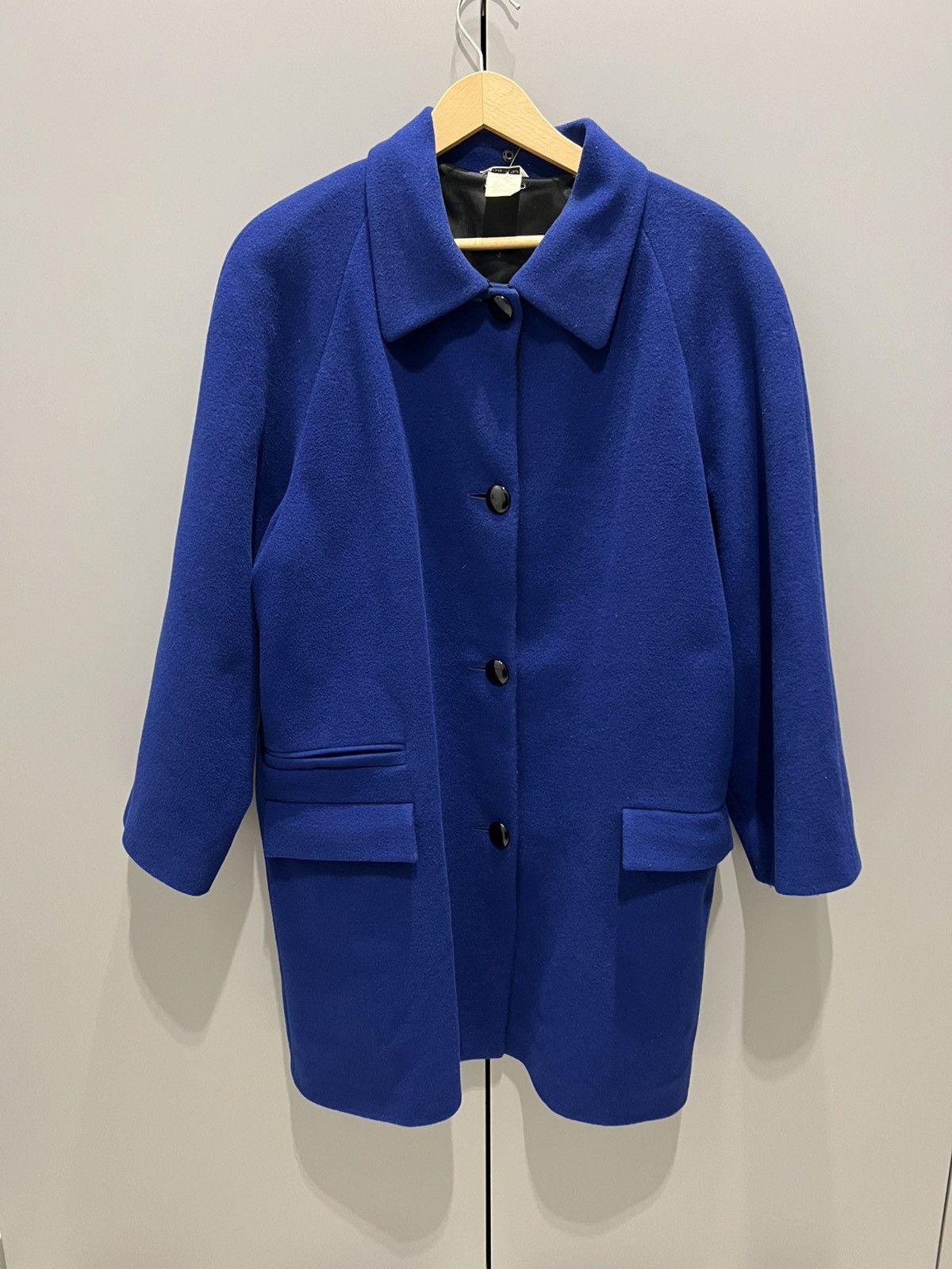 Versace Versace Coat Jacket Made in Italy Blue Wool 1990s Size US L / EU 52-54 / 3 - 14 Thumbnail