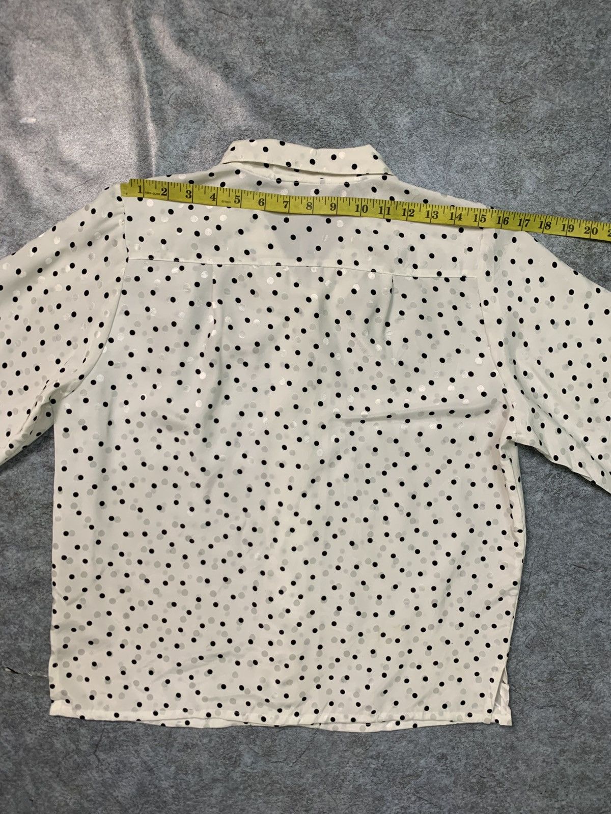 Other Rare Design Vintage Long Sleeve Mercredi Polka Dot Blouse Size M / US 6-8 / IT 42-44 - 9 Thumbnail