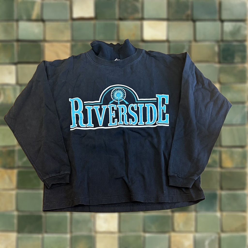 Vintage VINTAGE Black M Crewneck Sweatshirt MV Sport 90s camping graphic Live on The Bright Side tent river sunrise Womens Size M / US 6-8 / IT 42-44 - 1 Thumbnail