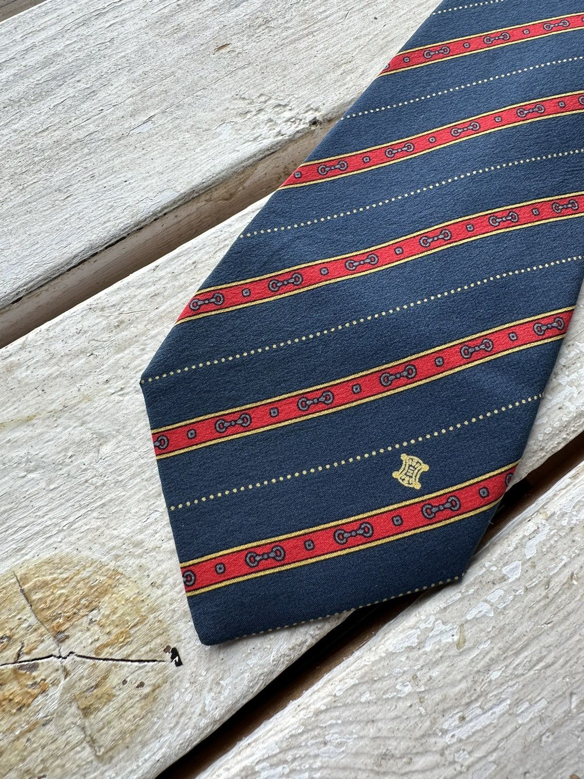 Celine × Vintage ❗️RARE Celine luxury silk tie vintage paris hand made Size ONE SIZE - 7 Thumbnail