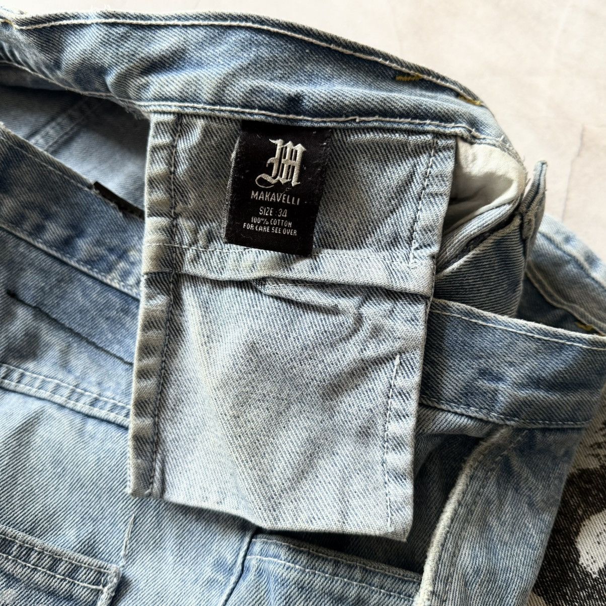Makaveli 2Pac Makavelli Wu-Tang Rap Big Logo Distressed Poem Jeans Size US 34 / EU 50 - 13 Thumbnail