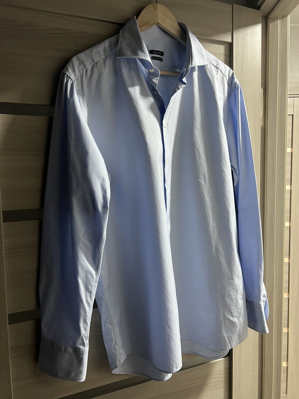 Suitsupply Suitsupply Luxury Shirt Long Sleeve Blue French Cuff Vintage Size US M / EU 48-50 / 2 - 8 Thumbnail