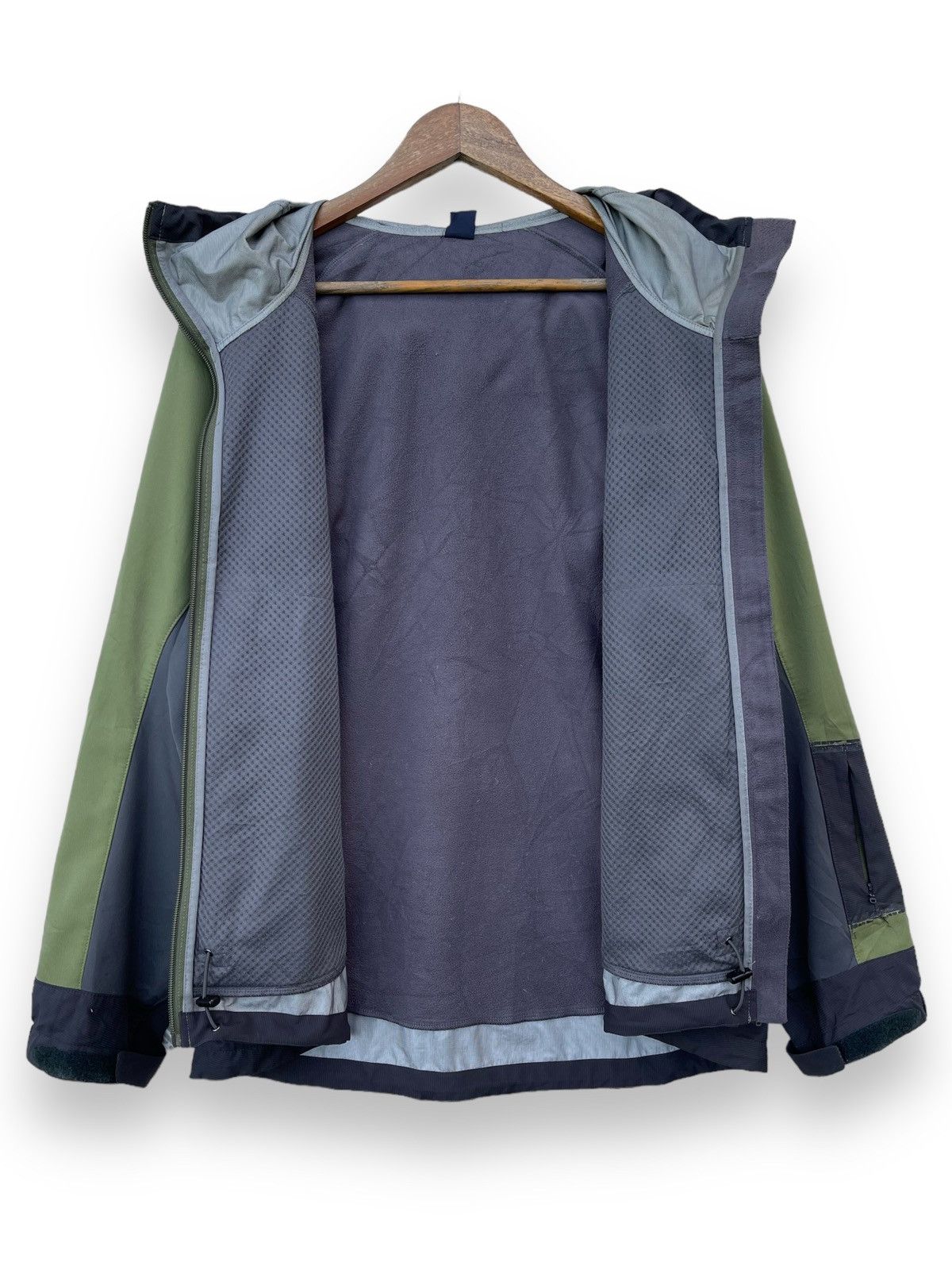 Montbell Mont-bell Men's Green/Gray Hooded Full Zip Outdoor Jacket Size US M / EU 48-50 / 2 - 4 Thumbnail