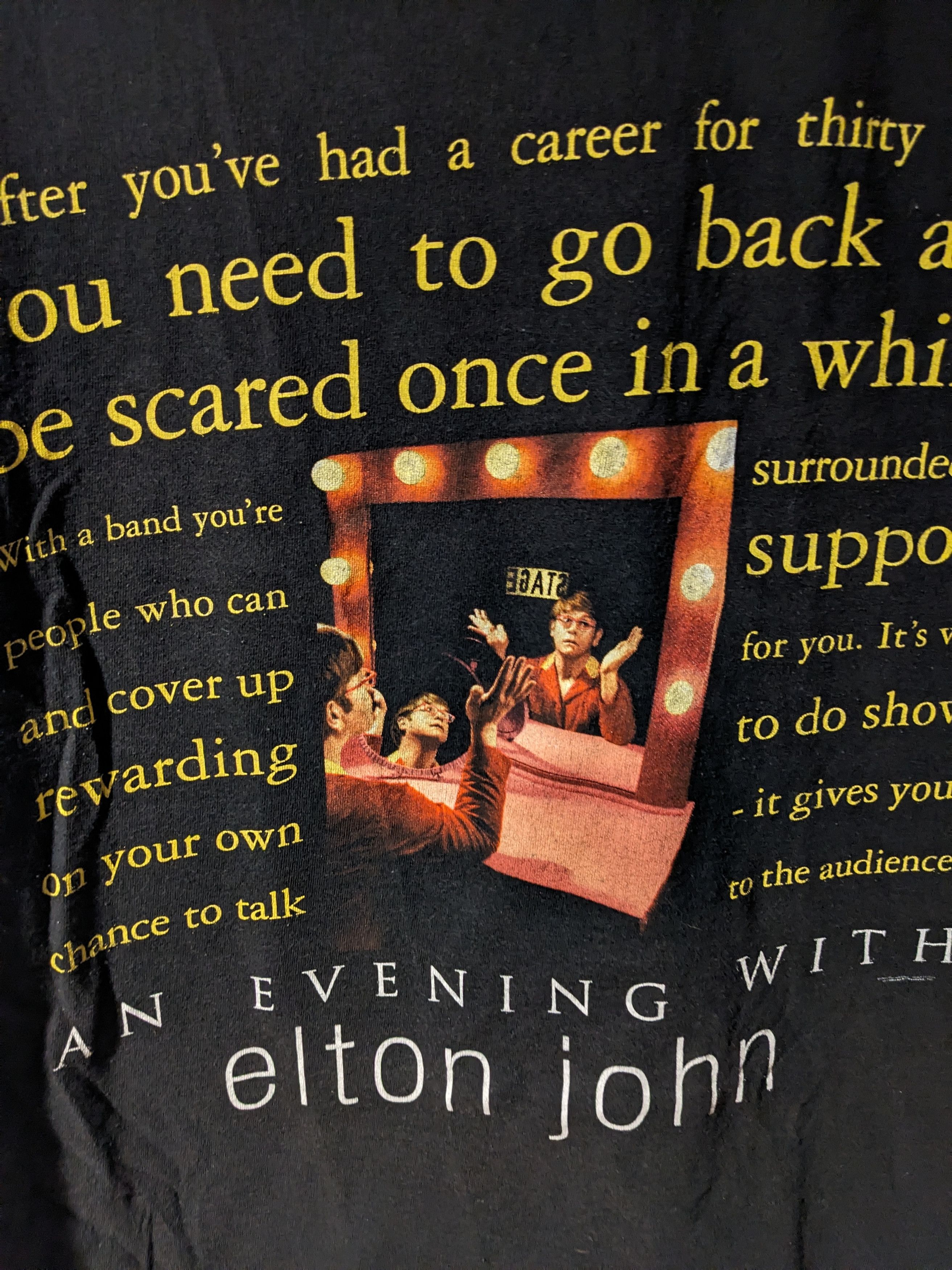 Band Tees × Vintage Vintage 90s An Evening with Elton John Tour Medium T-Shirt Size US M / EU 48-50 / 2 - 2 Thumbnail