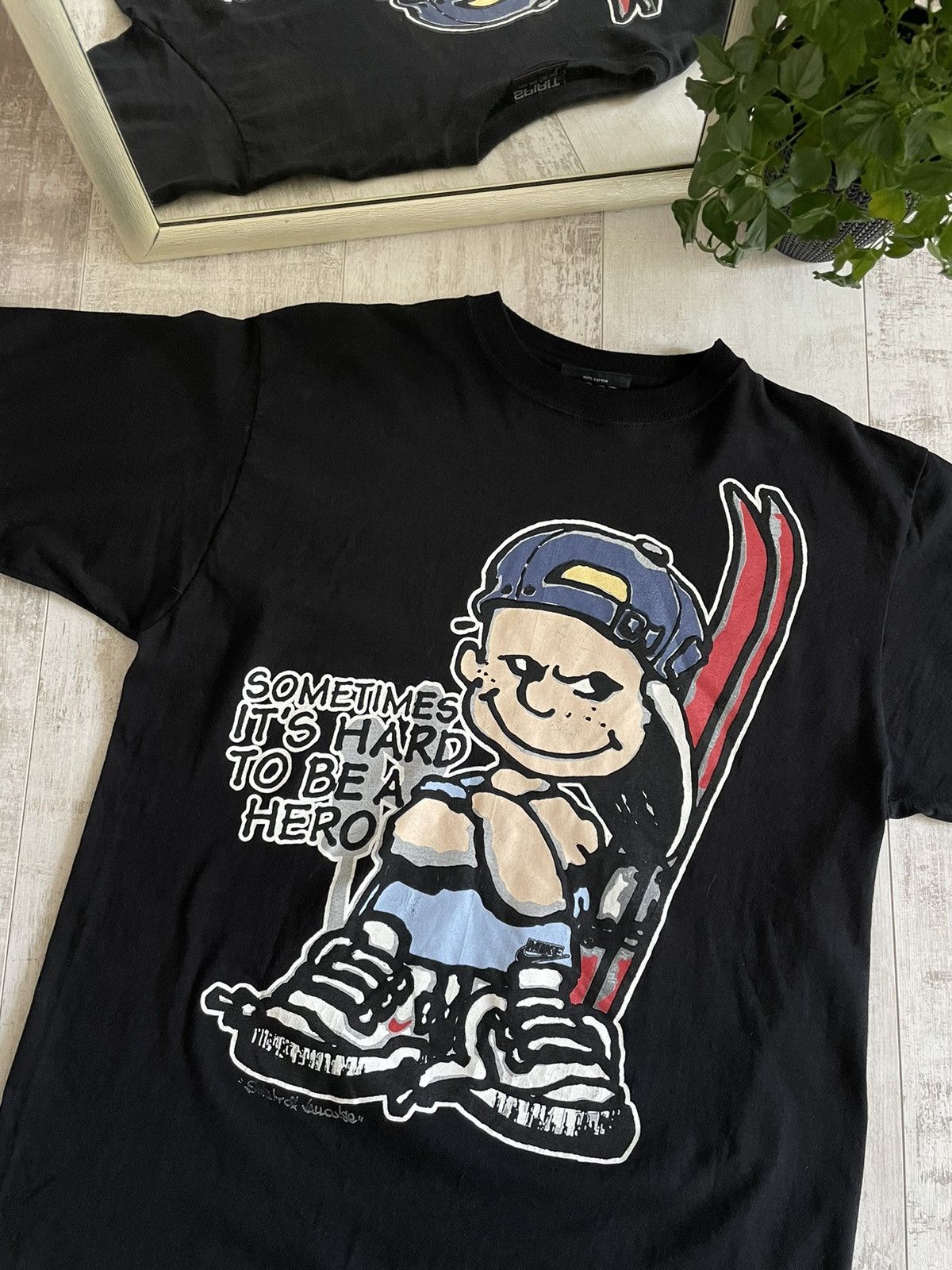 Japanese Brand × Vintage Vintage 90’s Skate Gang Style Y2K T-Shirt Hard To Be A Hero Size US L / EU 52-54 / 3 - 2 Thumbnail