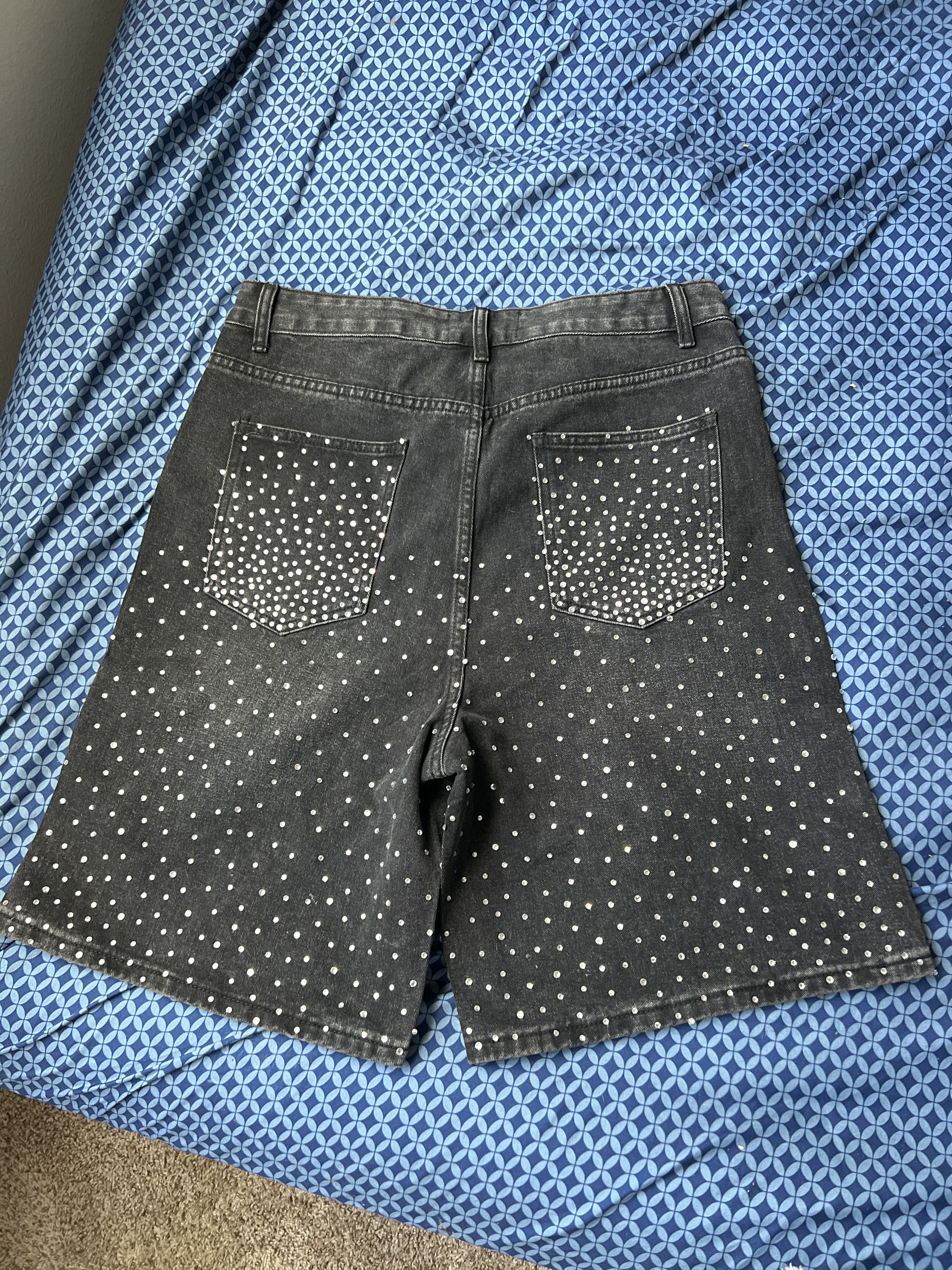 Other Fraternal Denim Shorts With Rhimestones Size US 32 / EU 48 - 2 Thumbnail