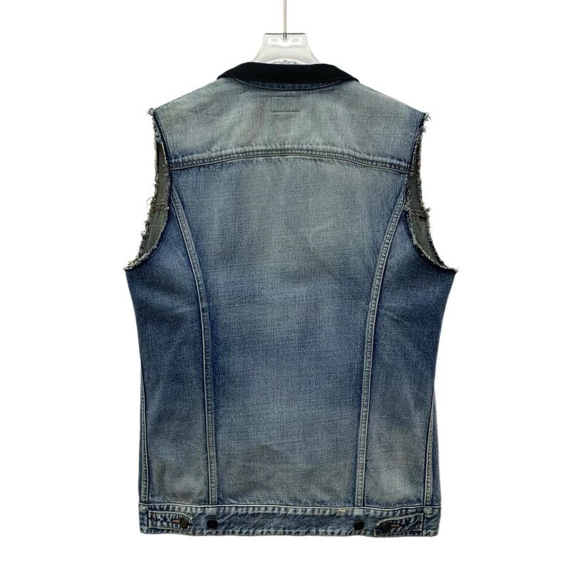 Saint Laurent Paris Saint Laurent Paris Light blue washed old cotton denim ves Size M / US 6-8 / IT 42-44 - 2 Thumbnail