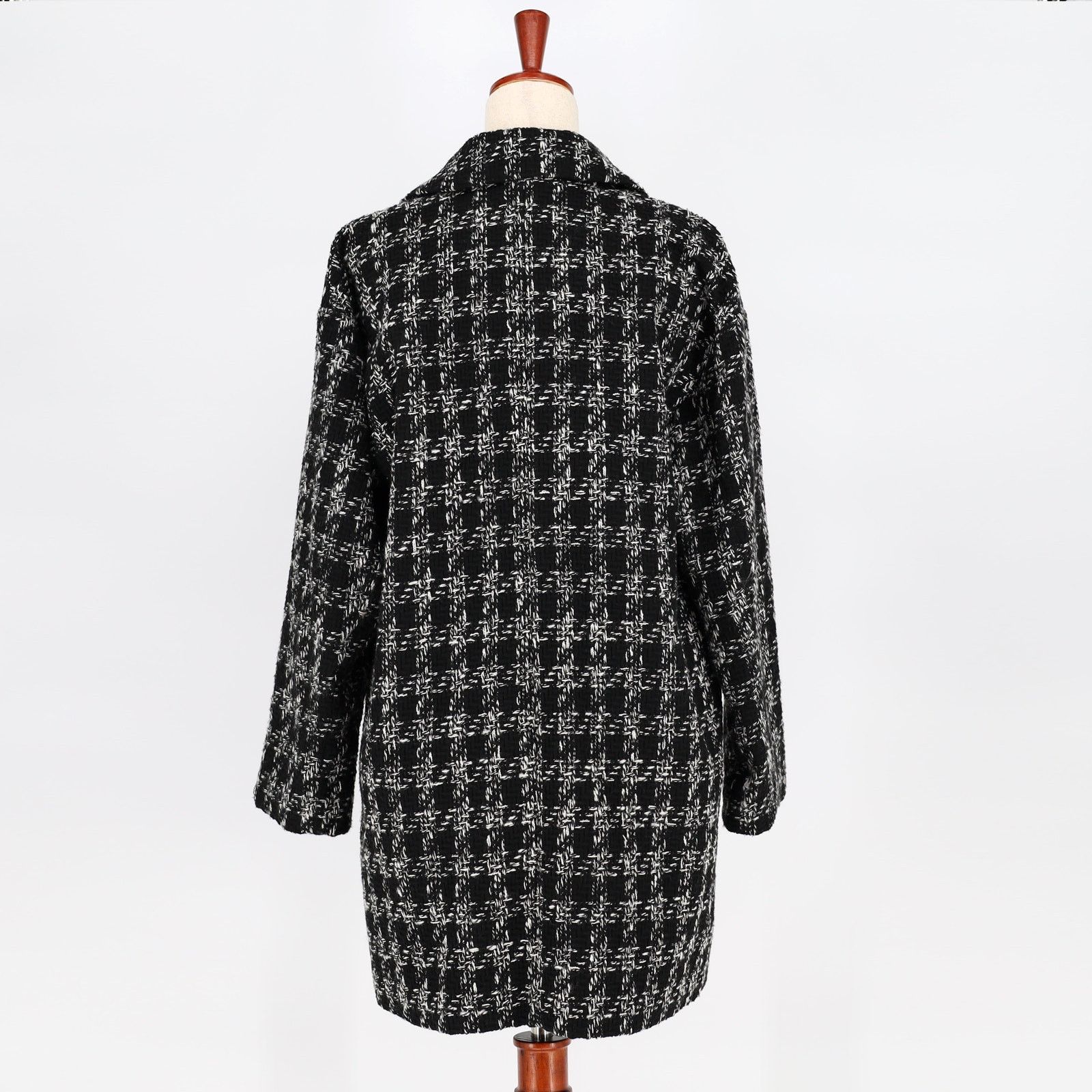 Vince Camuto Vince Camuto Women Black Cotton Classic Tweedy Jacket Size S Size S / US 4 / IT 40 - 7 Thumbnail