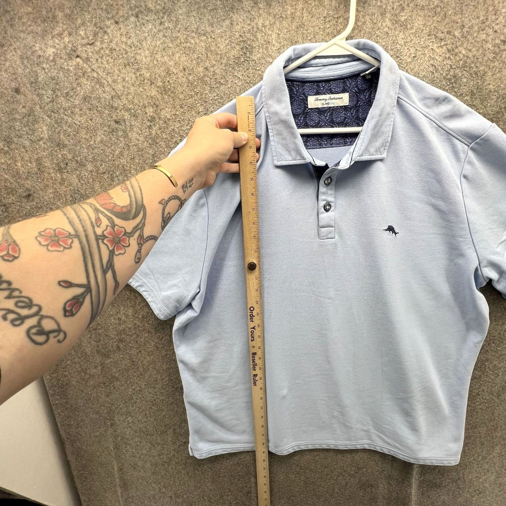 Tommy Bahama Tommy Bahama IslandZone Polo Shirt Mens 2XL Blue Marlin Logo Performance Casual Shirt Size US XXL / EU 58 / 5 - 6 Thumbnail