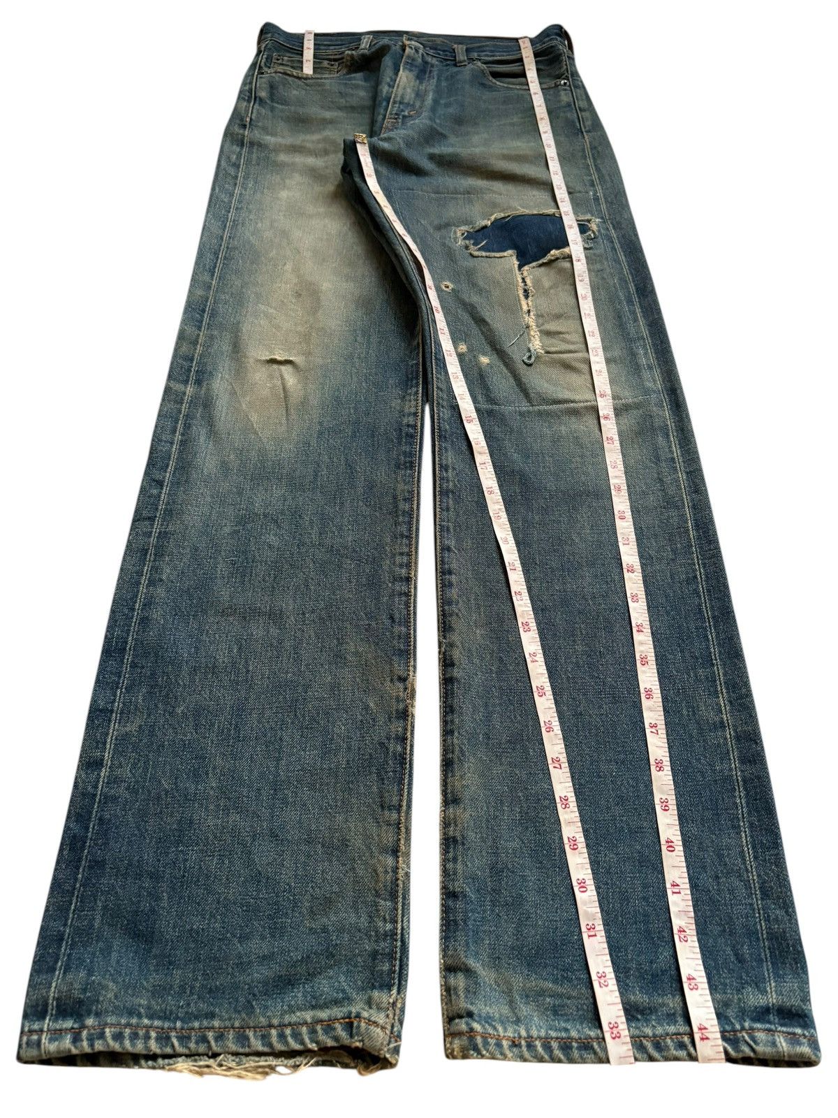 Levi's Vintage 80s Levis Big E Selvedge Rusty Mud Wash Loose Jeans Size US 29 - 15 Thumbnail