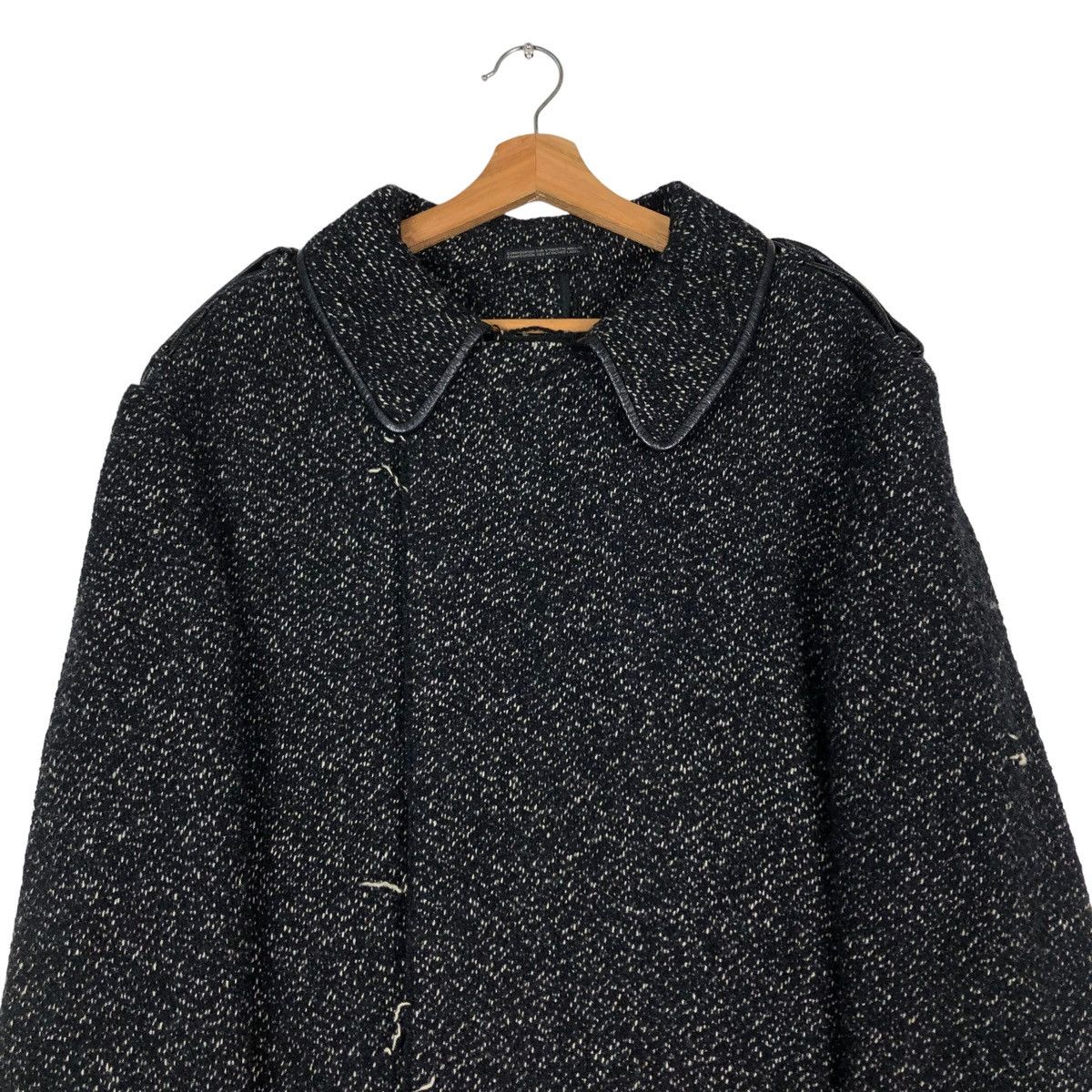 Yohji Yamamoto 🔥VINTAGE AW2004 YYPH WOOL JACKET LEATHER POCKET Size US L / EU 52-54 / 3 - 5 Thumbnail