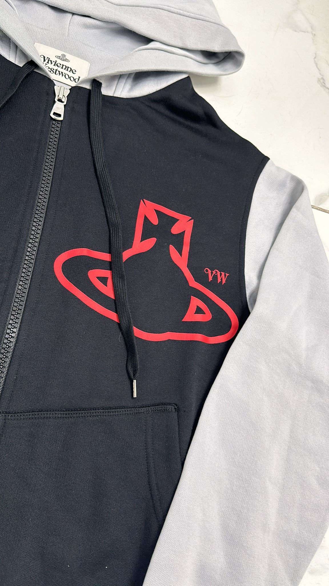 Vivienne Westwood Orb Logo Zip Hoodie Black Size XXSmall