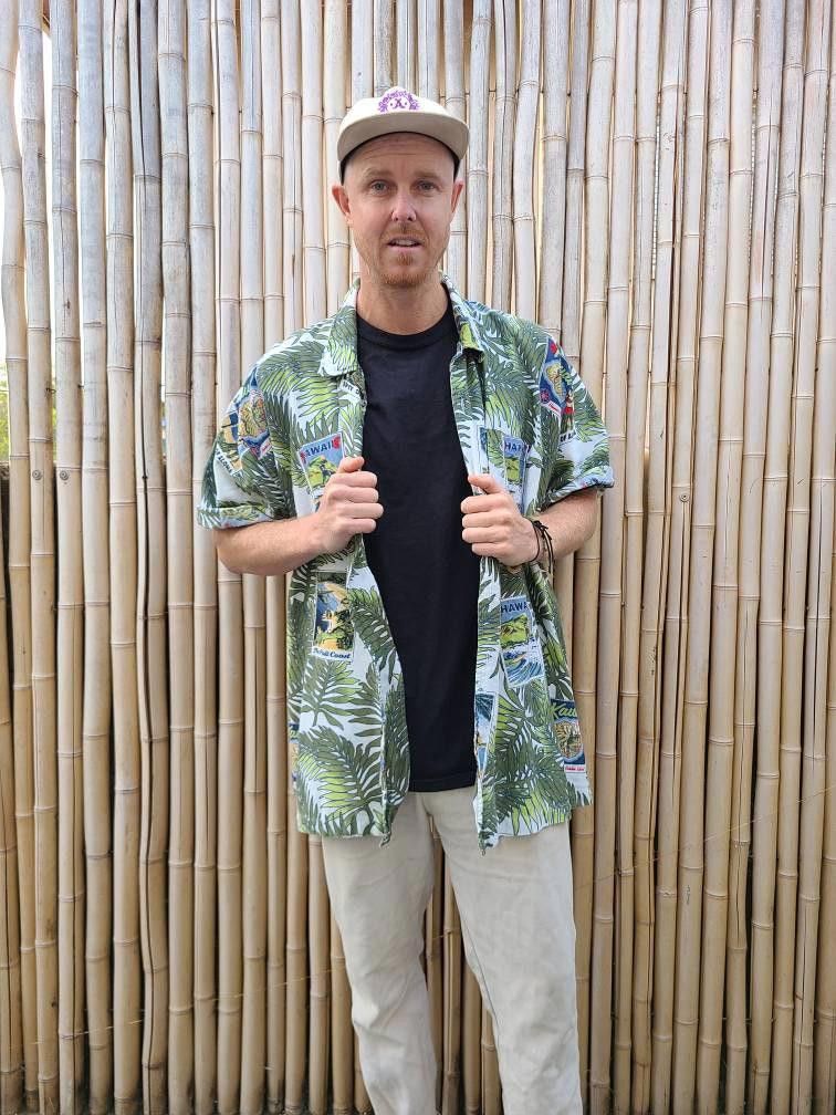 Designer Vintage Mens Party Button 90s relaxed button down floral Size US XXL / EU 58 / 5 - 4 Thumbnail