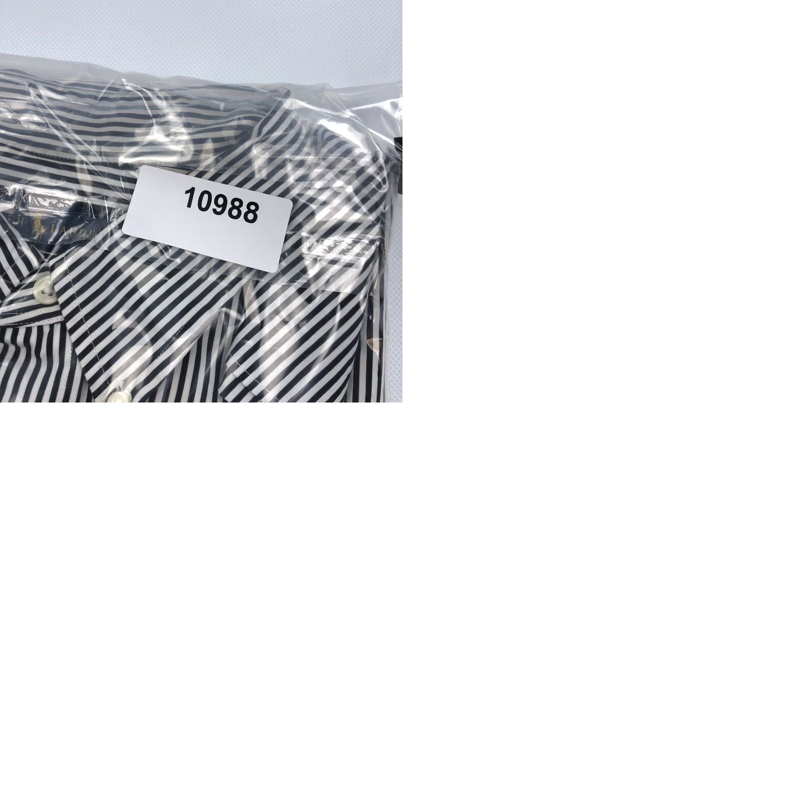 Ralph Lauren Ralph Lauren Shirt Button-Down 2XB Big & Tall Black White Stripe Long Sleeve Embroidered Logo, 100 Cotton, Classic Fit, Casual Business Travel Men Size US XXL / EU 58 / 5 - 9 Thumbnail