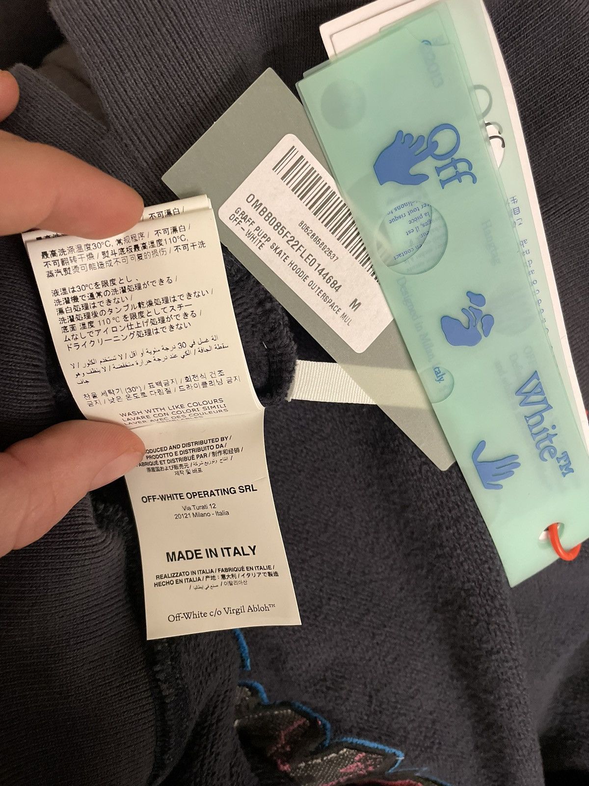 Off-White Off-White Graffiti-print Graff Pupp Hoodie Sweatshirt Size US M / EU 48-50 / 2 - 9 Thumbnail