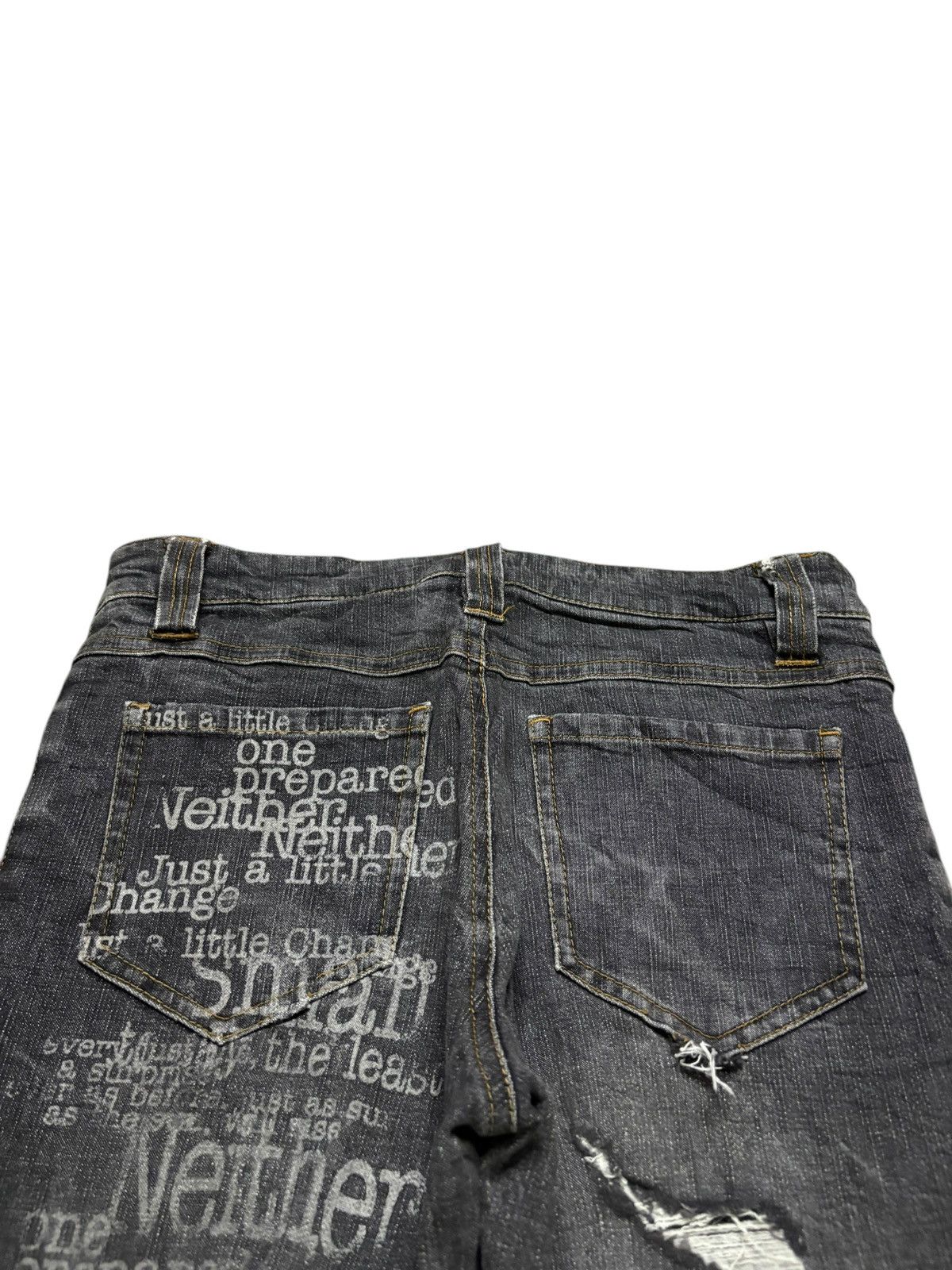 Japanese Brand Vintage Japanese Brand Printed Distressed Flare Jeans Size US 28 / EU 44 - 8 Thumbnail