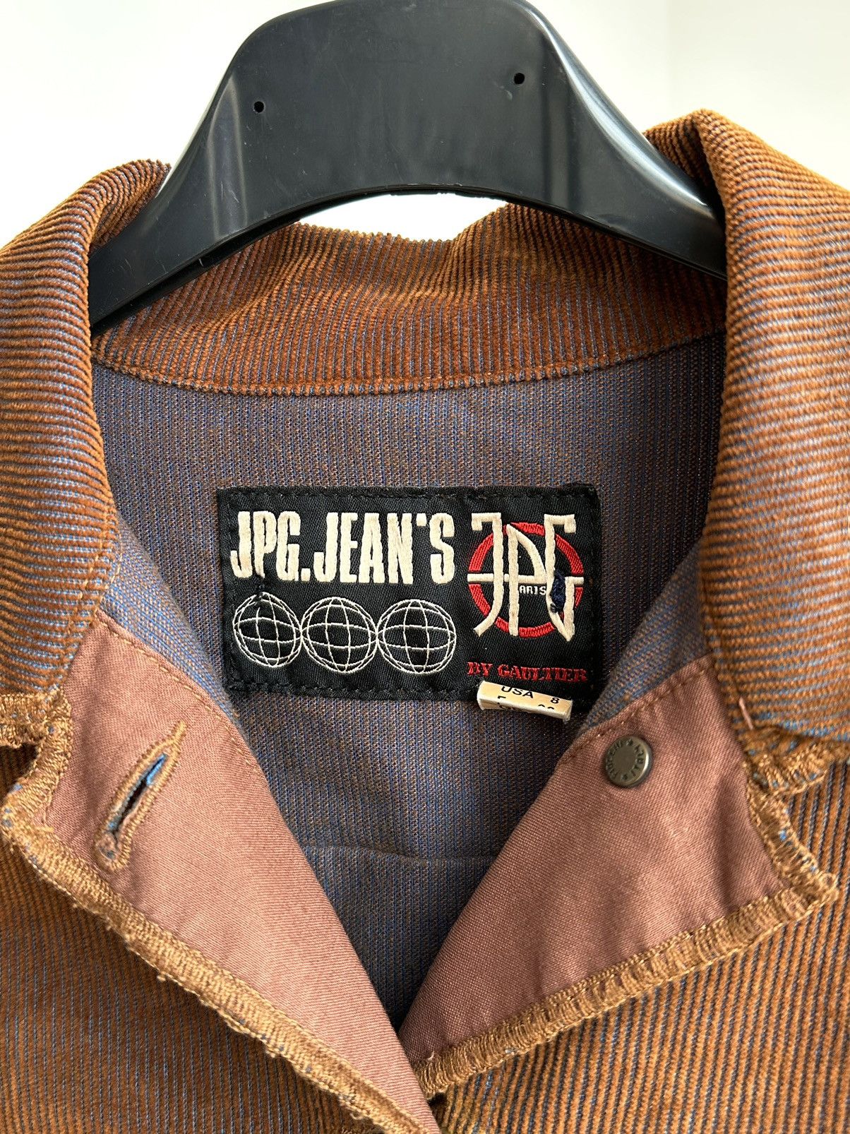 Jean Paul Gaultier Vintage Jean Paul Gaultier Rust Corduroy Blue Brown jacket Size S / US 4 / IT 40 - 3 Thumbnail