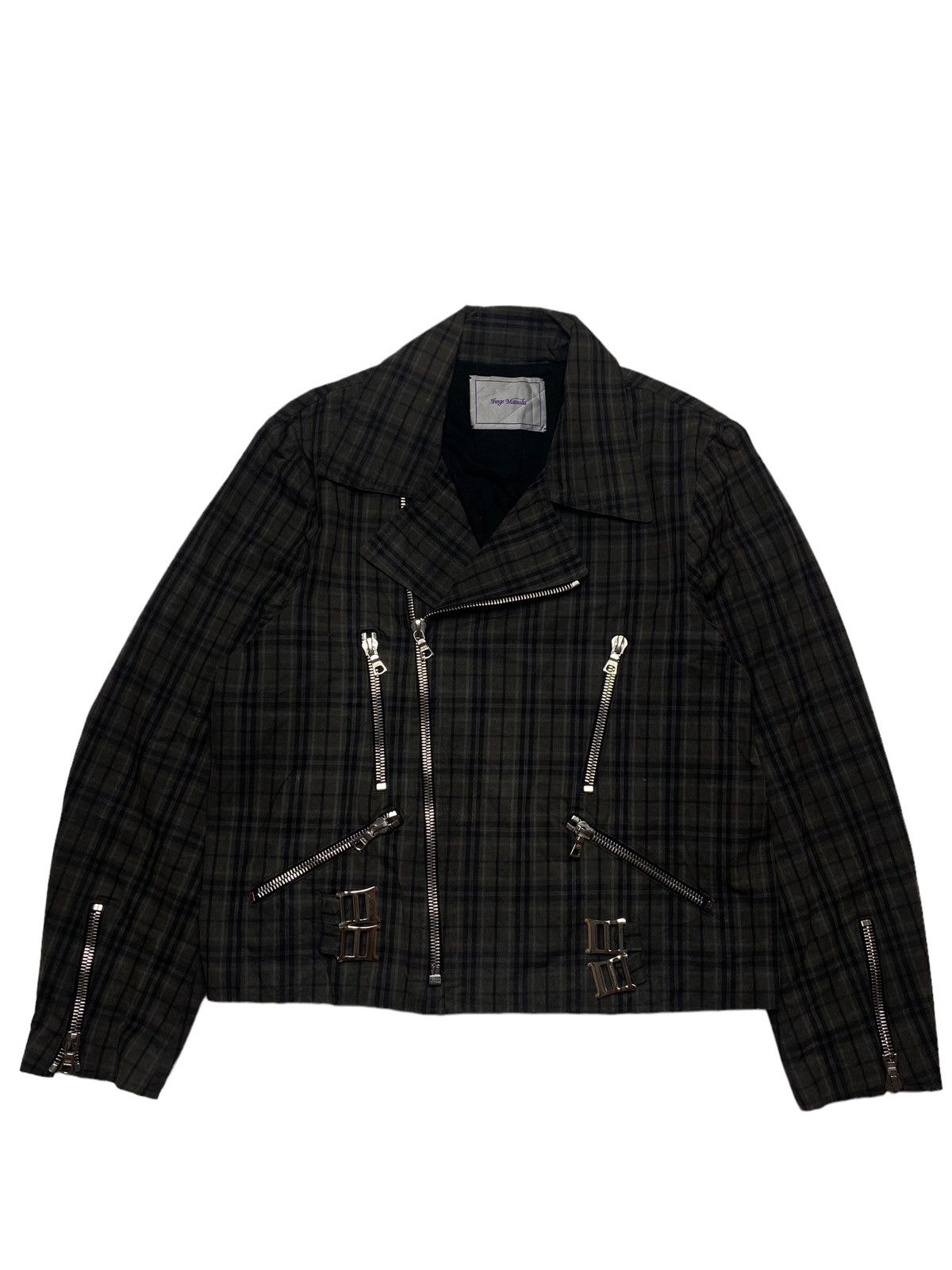 If Six Was Nine 2000s Sogo Matsuda - Riri Zipper Plaid Punk Biker Jacket Size US M / EU 48-50 / 2 - 3 Thumbnail