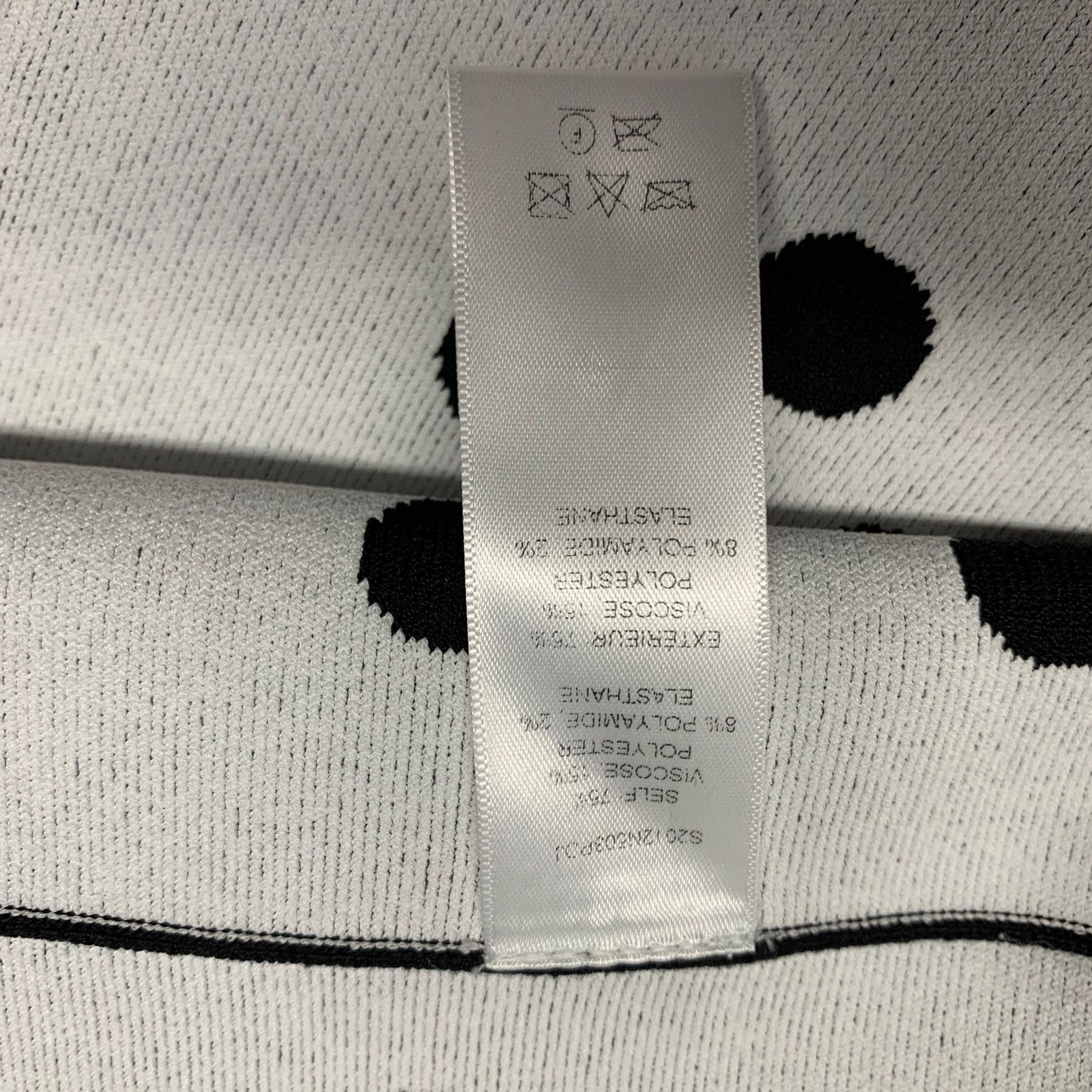 Carolina Herrera CAROLINA HERRERA M Black White Polka Dot Cocktail Dress Size M / US 6-8 / IT 42-44 - 6 Thumbnail