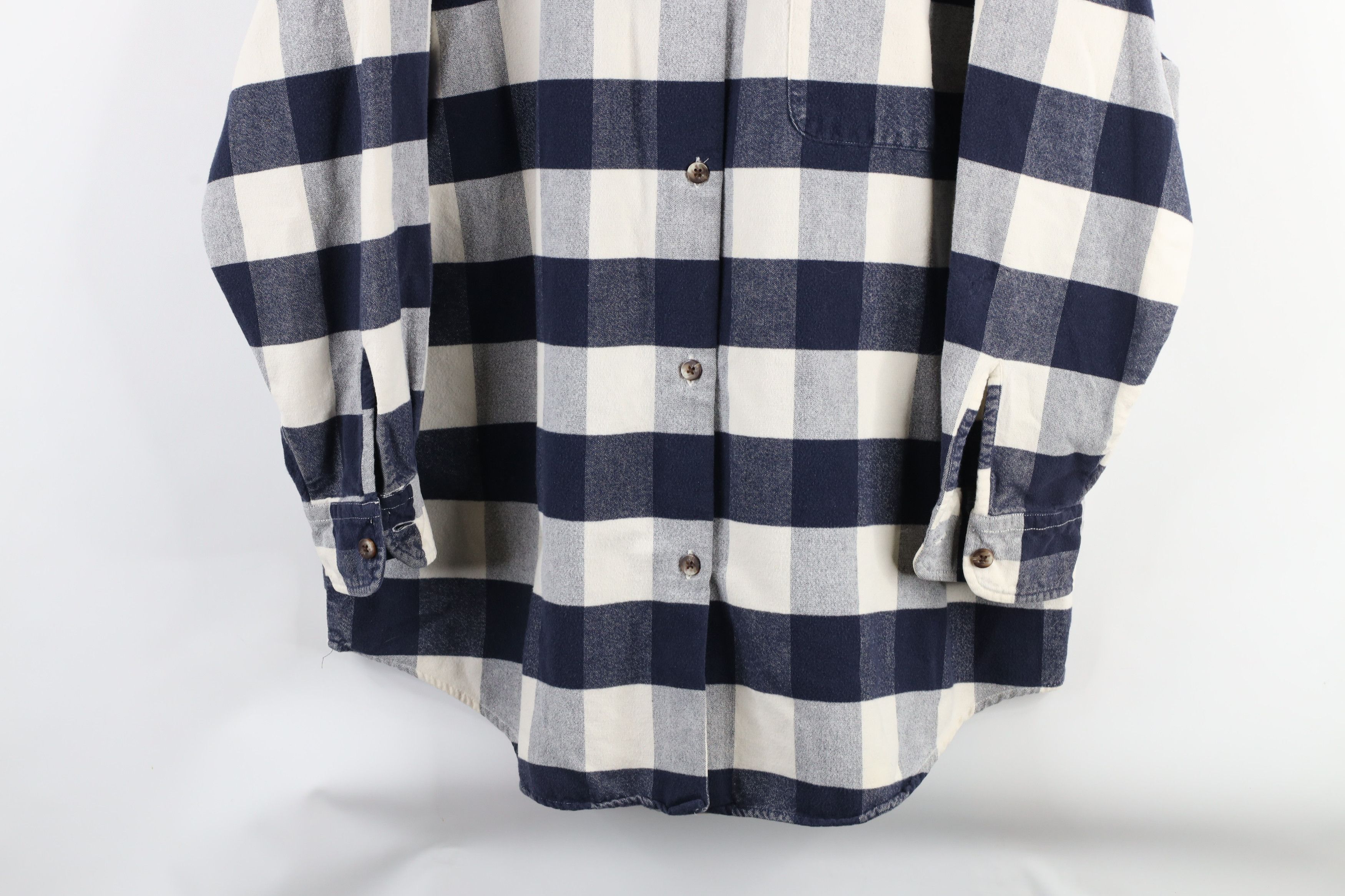 Eddie Bauer × Vintage Vintage 90s Eddie Bauer Flannel Button Shirt Plaid Cotton Size S / US 4 / IT 40 - 3 Thumbnail