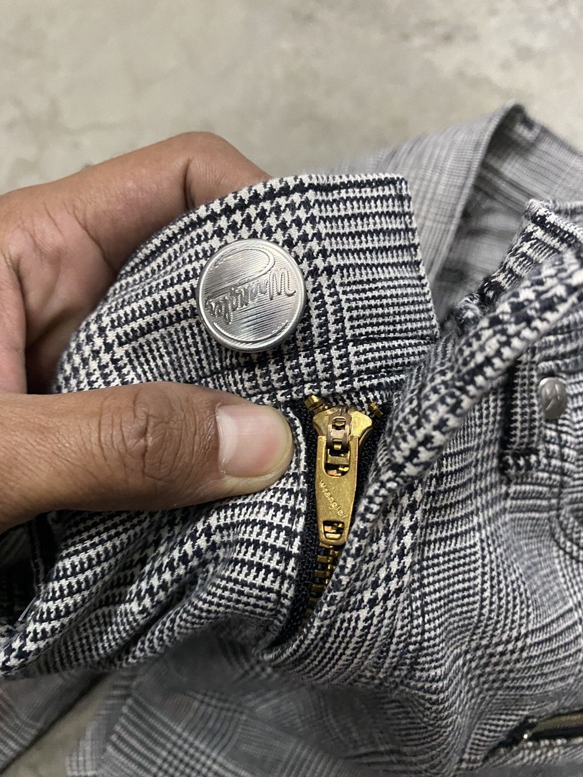 Hysteric Glamour × Le Grande Bleu (L.G.B.) × Wrangler Japanese Wrangler Checked Gothic Punk Zip Slim Stretchable Size US 30 / EU 46 - 5 Thumbnail