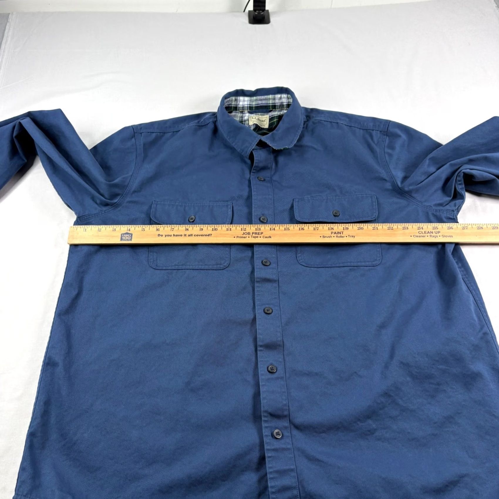 Vintage VINTAGE LL Bean Hurricane Shirt Jacket Mens 2XL Blue Flannel Lined Shacket Button Up Size US XXL / EU 58 / 5 - 4 Thumbnail