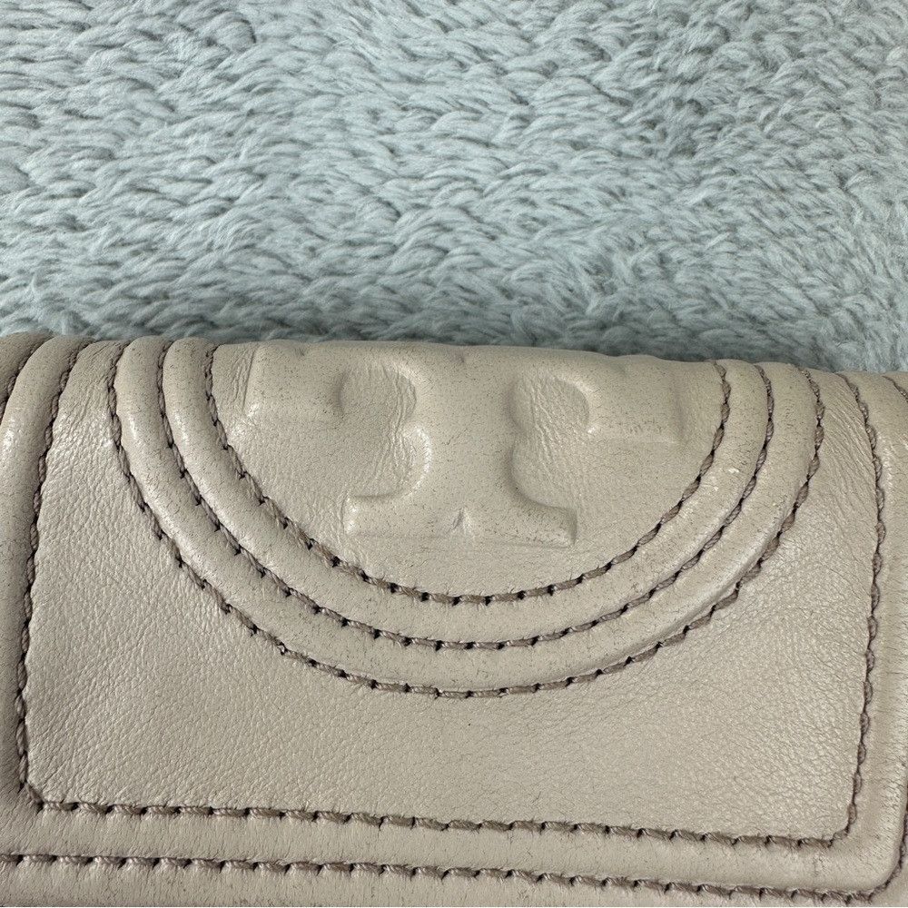Tory Burch Tory Burch Mini Flap Wallet Leather Bedrock Cream Size ONE SIZE - 2 Thumbnail