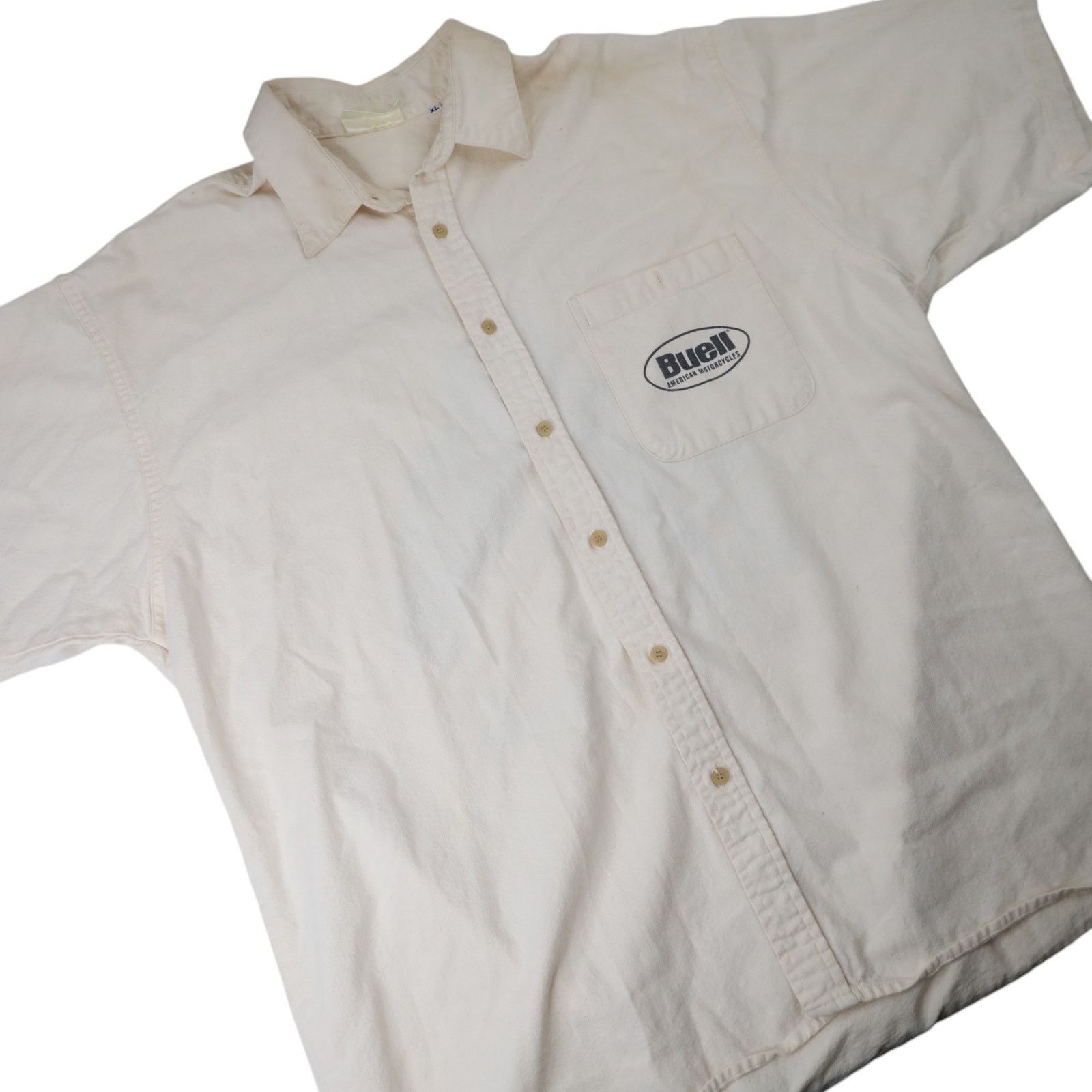 Harley Davidson × Vintage VTG 1996 Harley Davidson Buell Graphic Button Up Work Shirt Size US XL / EU 56 / 4 - 4 Thumbnail