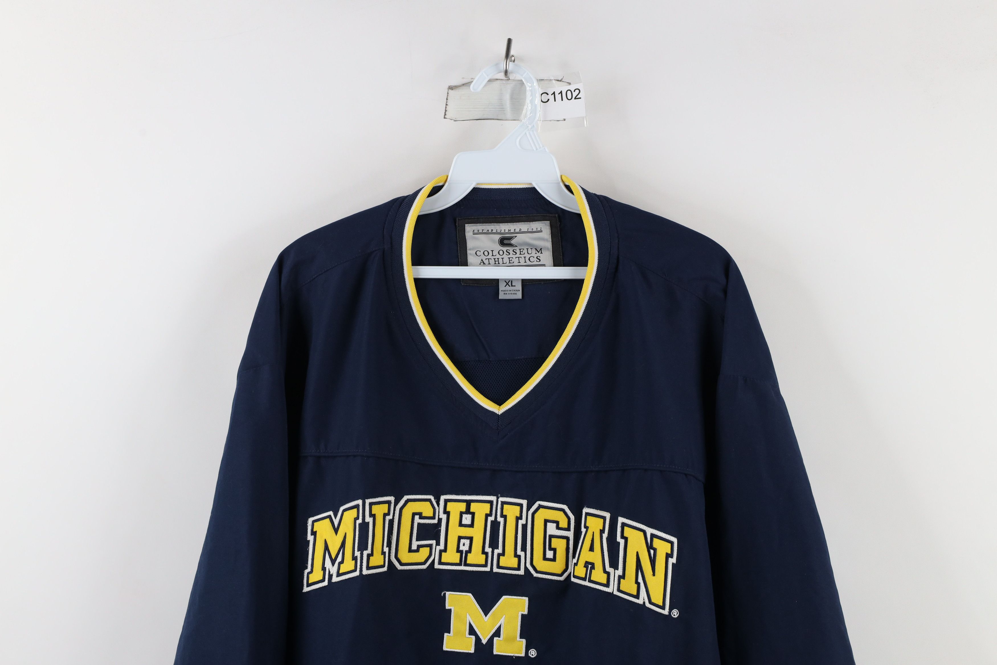 Vintage Vintage Out University of Michigan Pullover Jacket Blue Size US XL / EU 56 / 4 - 2 Thumbnail