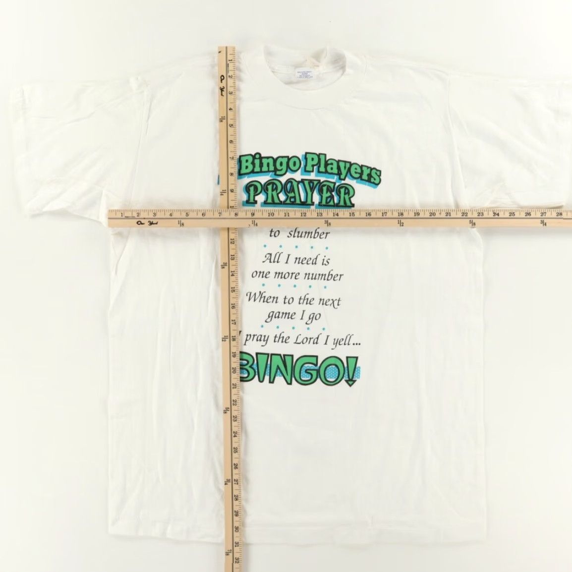 Vintage **VTG Bingo Prayer Solid White T-Shirt Men's XL Short Hills Tee** User: **VTG Short Hills Tee Bingo Prayer Solid White Men's XL** Size US XL / EU 56 / 4 - 3 Thumbnail