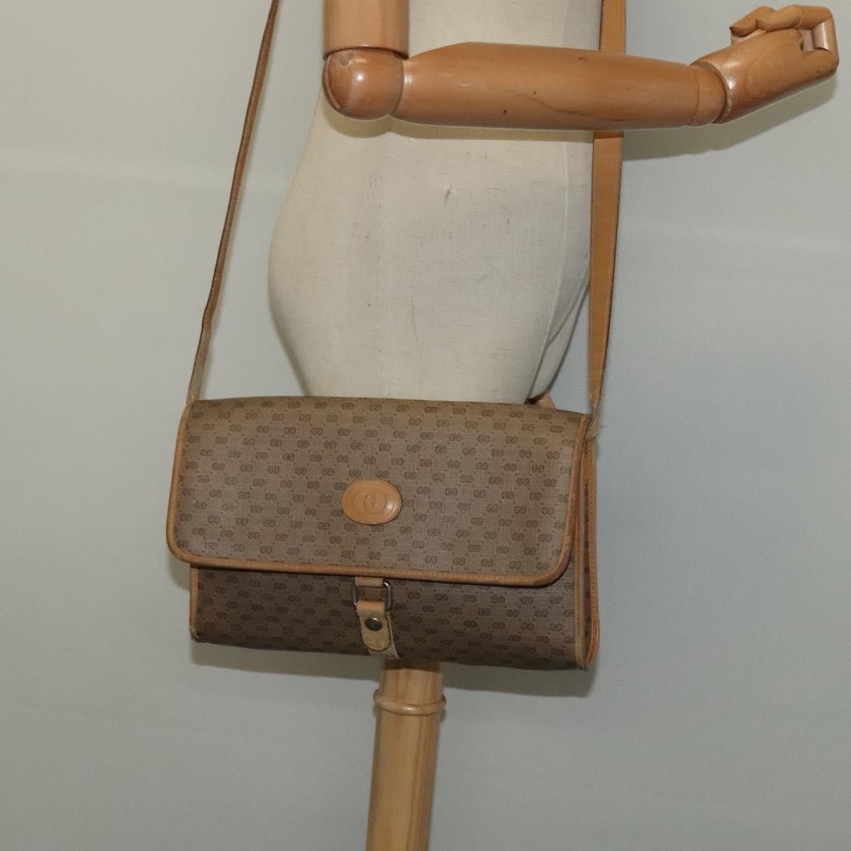 Gucci GUCCI Micro GG Supreme Shoulder Bag Pvc Beige Gold 001 115 Size ONE SIZE - 21 Thumbnail