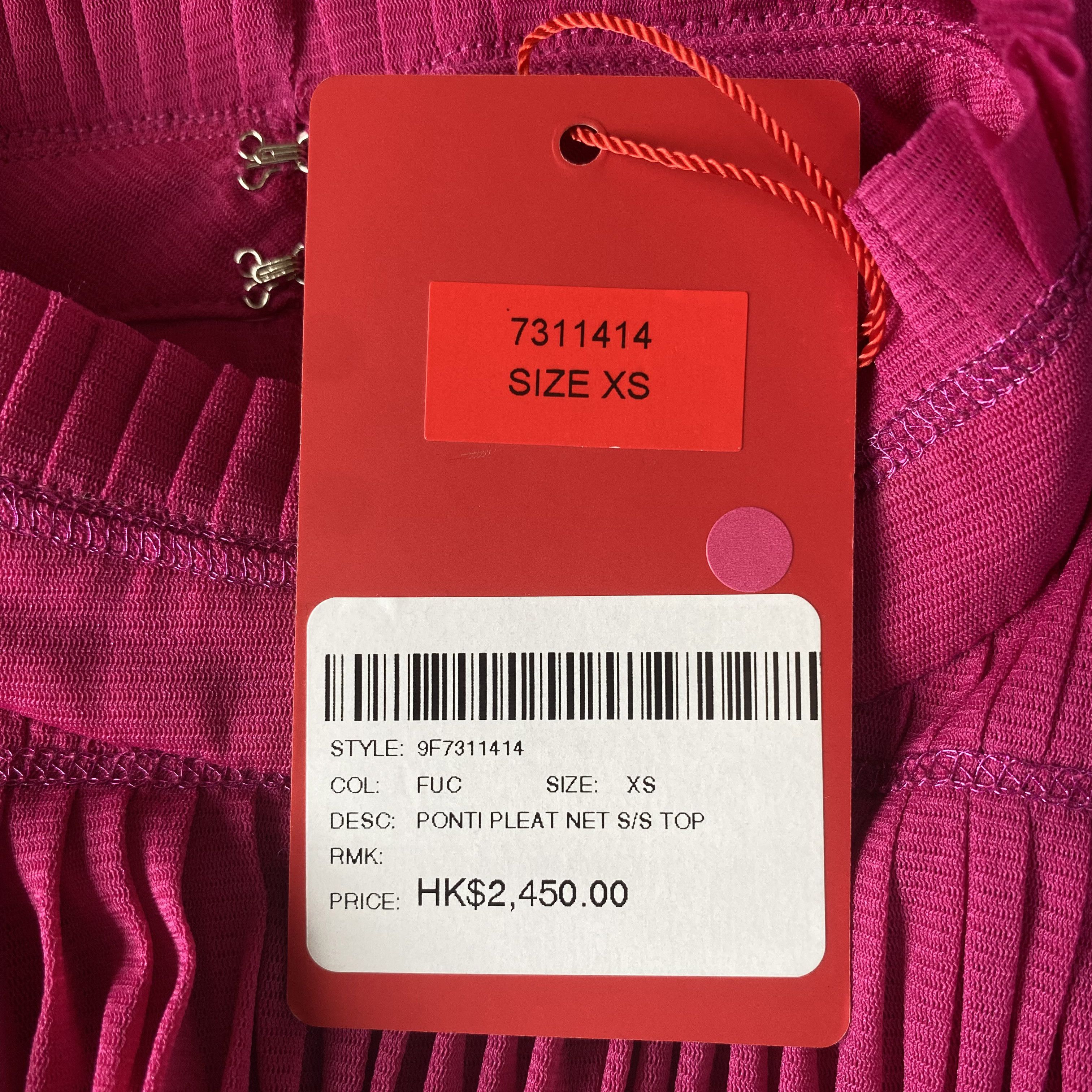 Vivienne Tam Pink Gathered Pleated High Neck Top Size XS / US 0-2 / IT 36-38 - 8 Thumbnail