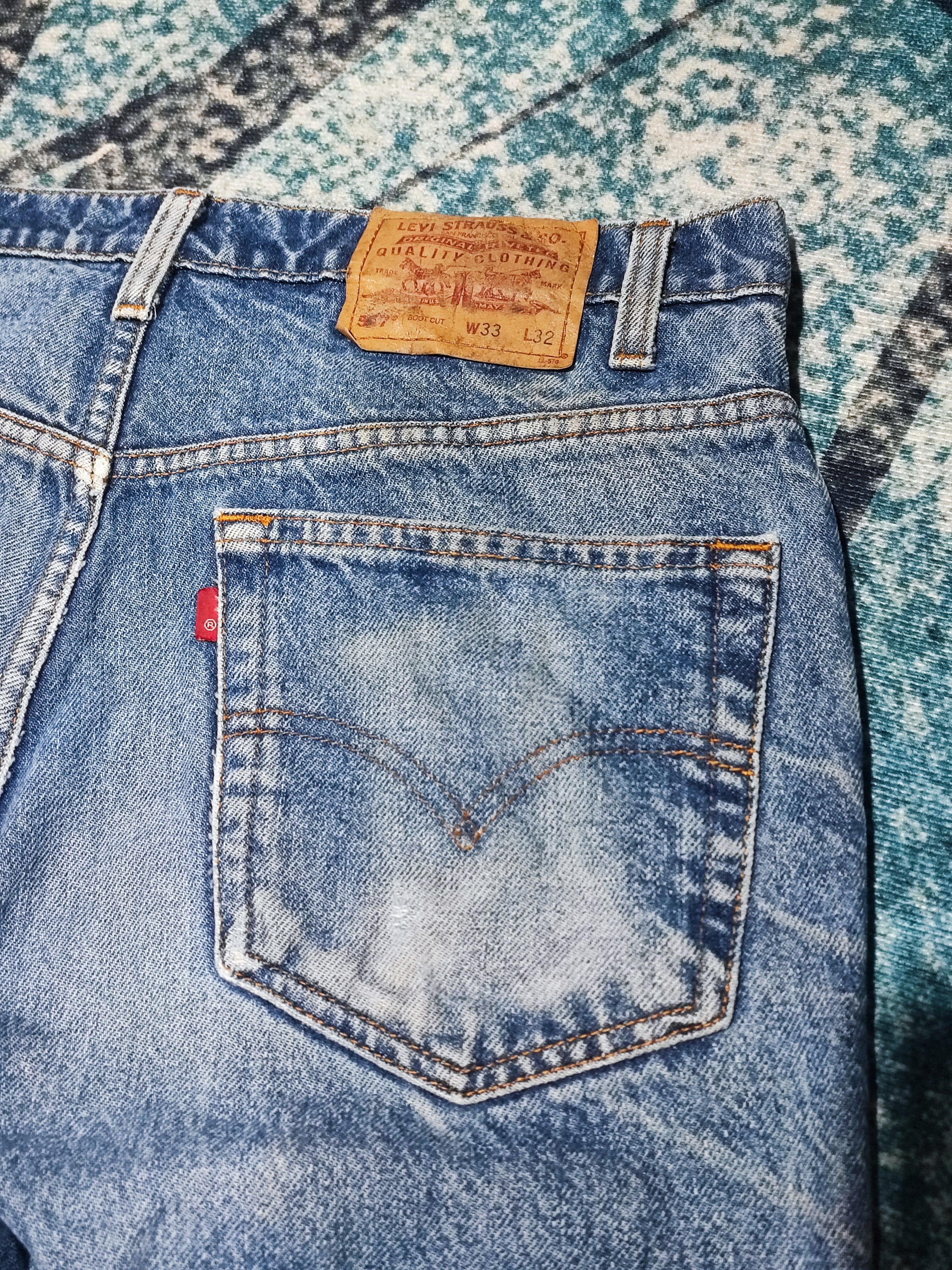 Levi's Vintage 90's Levis 517 Distressed Denim Flare BootCut Jeans Size US 33 - 6 Thumbnail