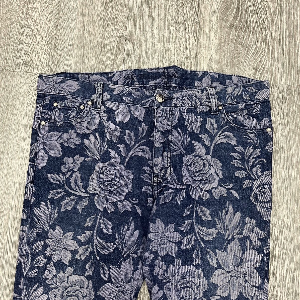 Japanese Brand The Vintage Standard Stretch Flower Patterned Blue Jeans Size US 38 / EU 54 - 2 Thumbnail