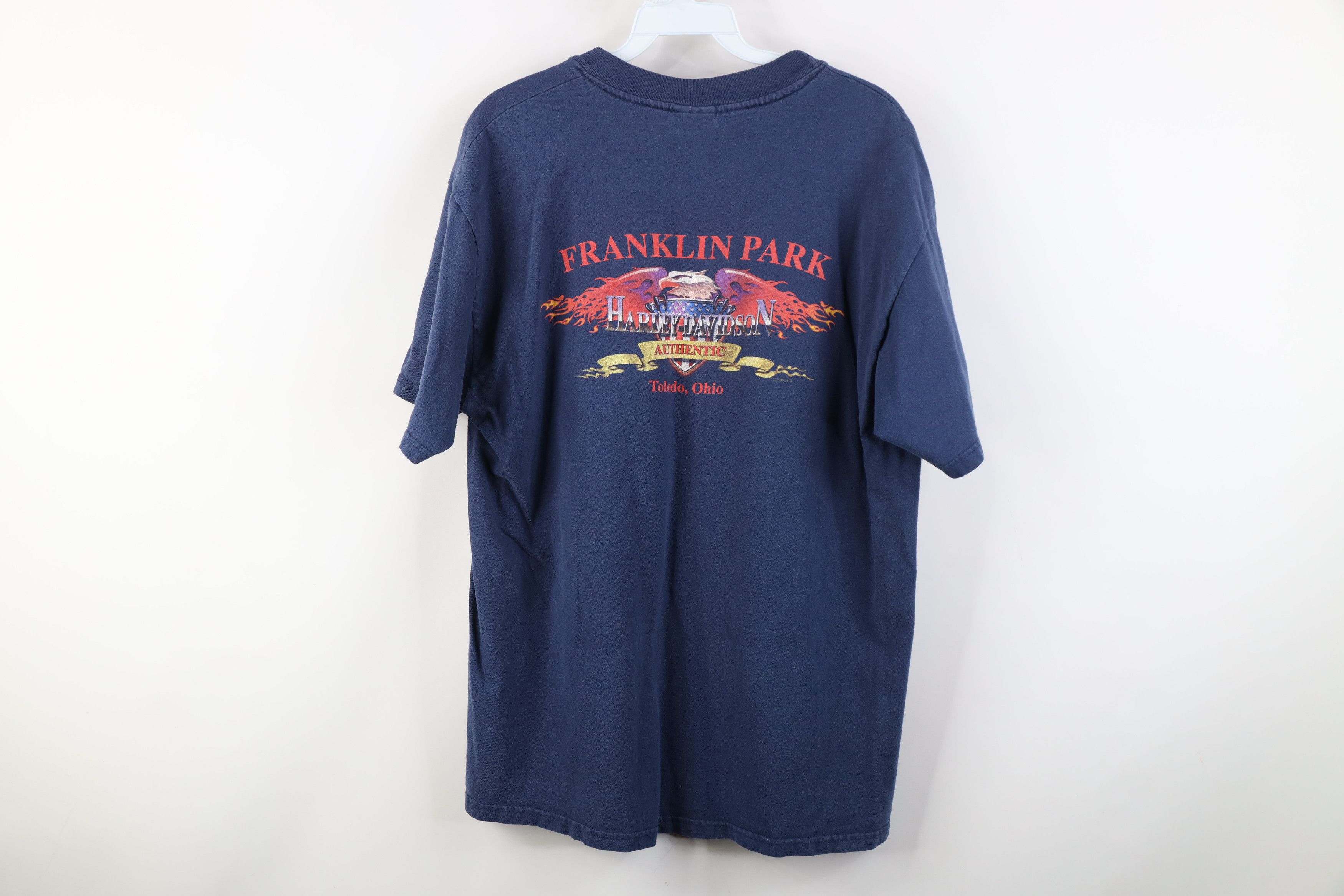 Harley Davidson Vintage Y2K 2000 Harley Davidson Eagle Fire T-Shirt USA Size US L / EU 52-54 / 3 - 13 Thumbnail
