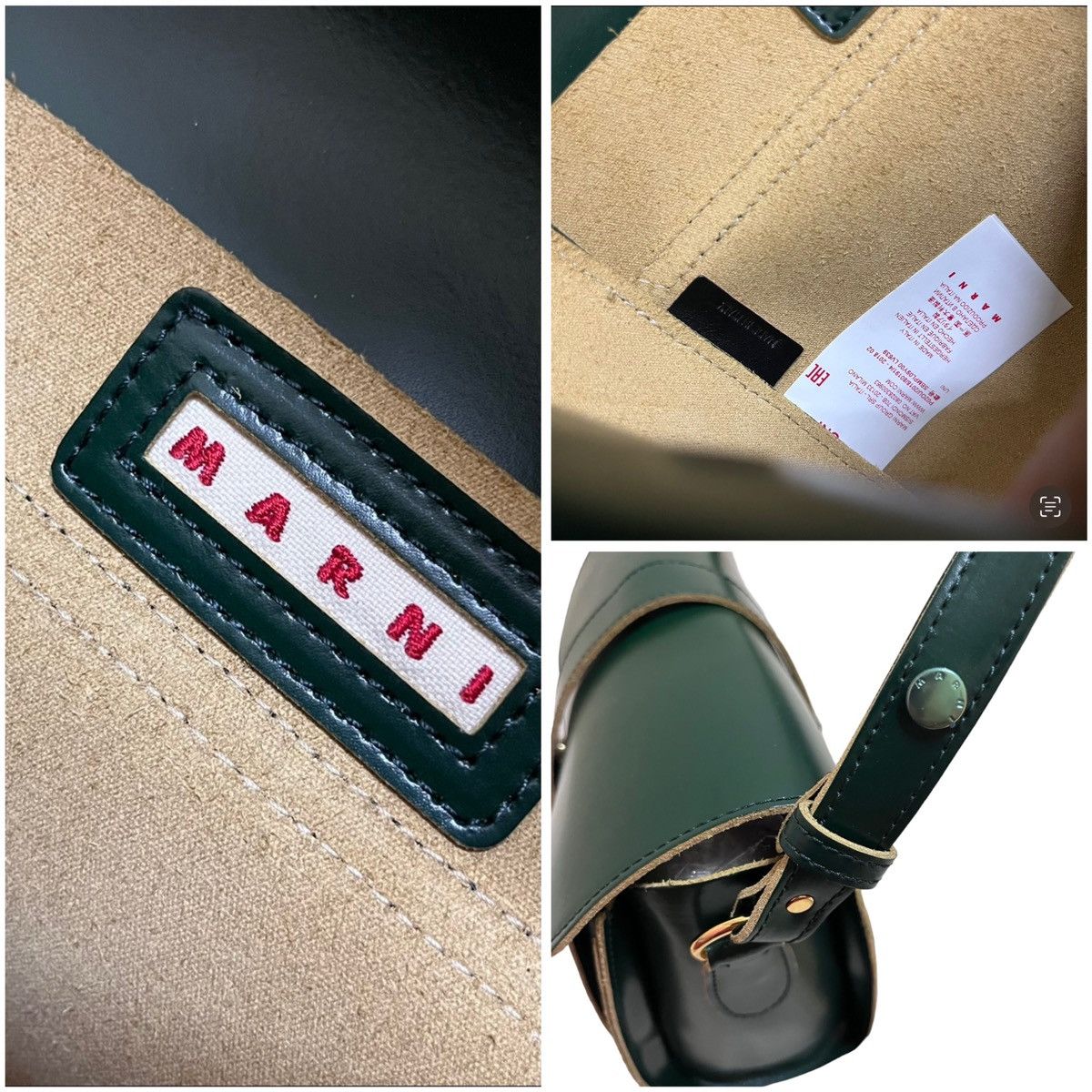 Marni Authentic Marni Green Leather Two Way Shoulder and Sling Bag Size ONE SIZE - 10 Thumbnail