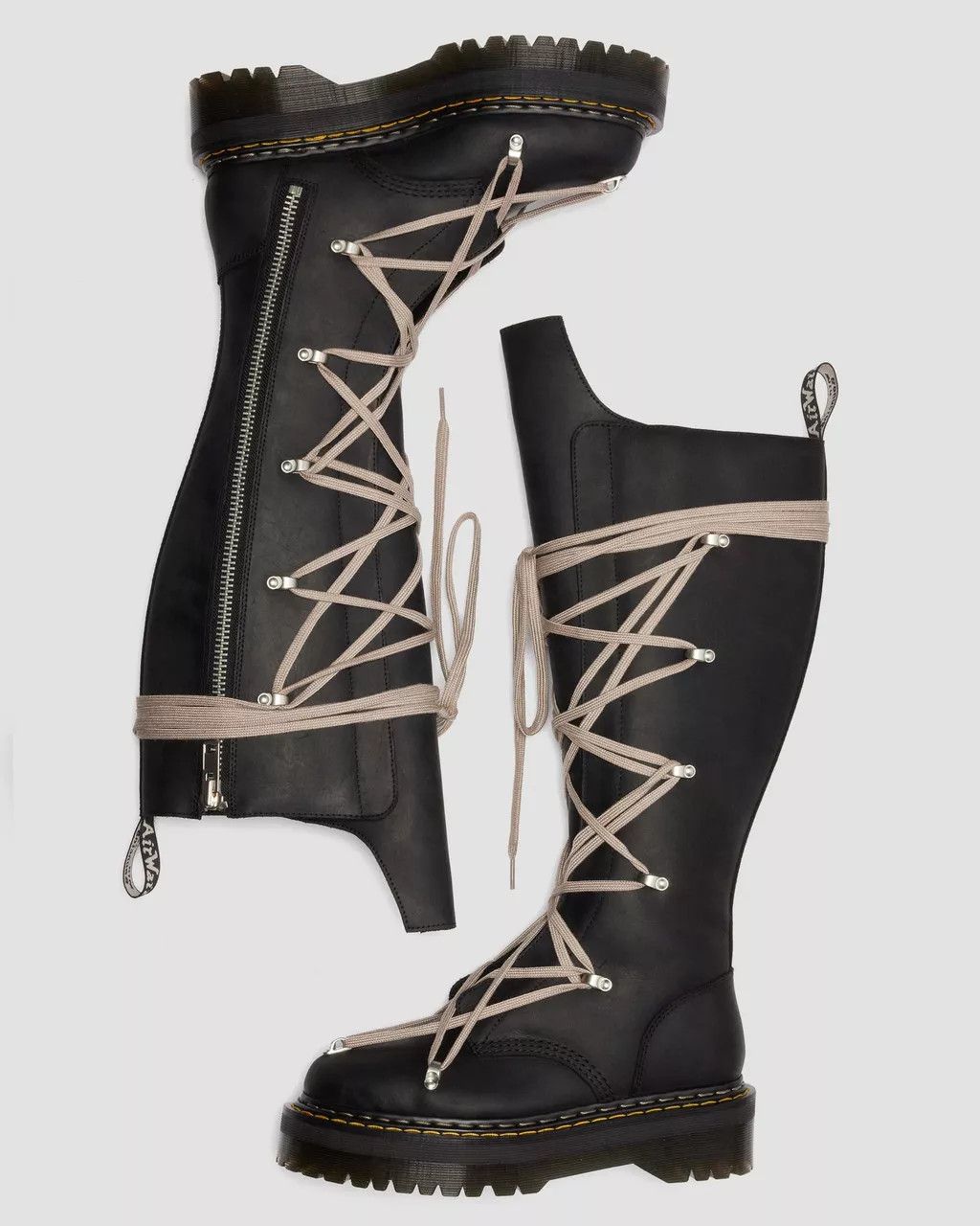 Dr. Martens × Rick Owens Pentalace Leather Platform Boots Size US 14 / EU 47 - 11 Thumbnail