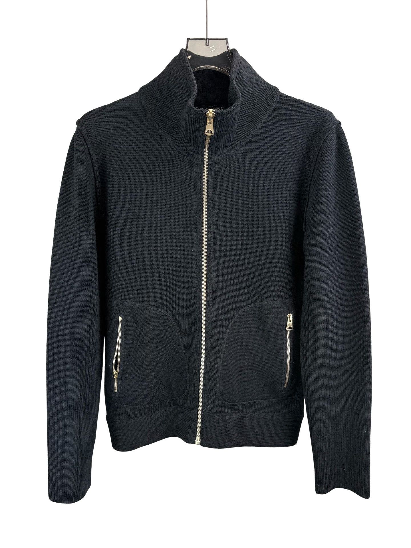Dolce & Gabbana Dolce & Gabbana Virgin Wool Zip-Up Knit Jacket EU 46 Size US S / EU 44-46 / 1 - 1 Thumbnail
