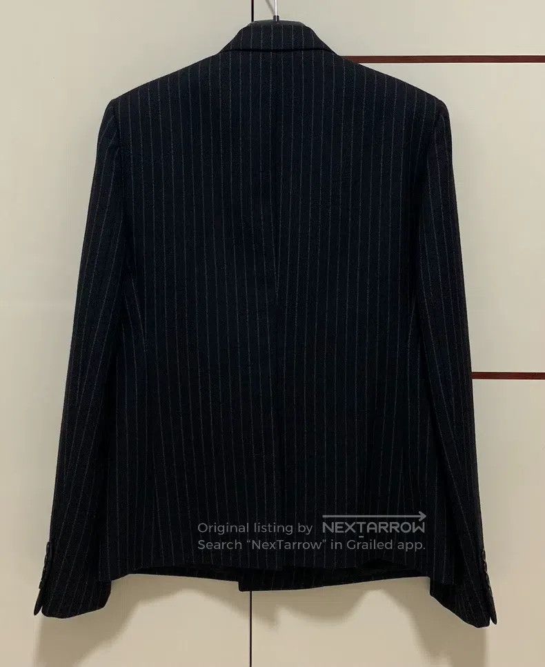 Saint Laurent Paris Saint Laurent Paris Black Striped Double Breasted Peak Lap Size US S / EU 44-46 / 1 - 2 Thumbnail